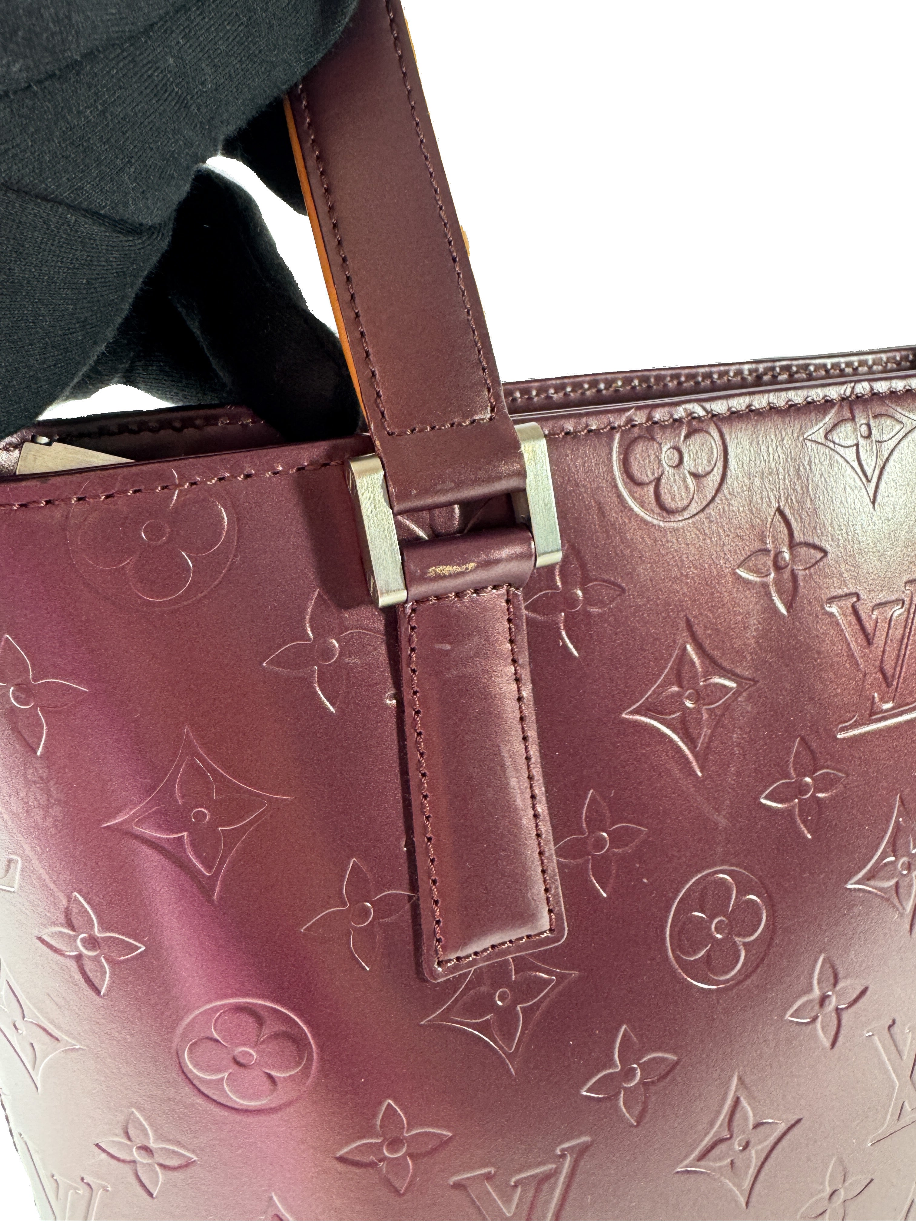 Louis Vuitton purple matte vernis Stockton tote  CA0023