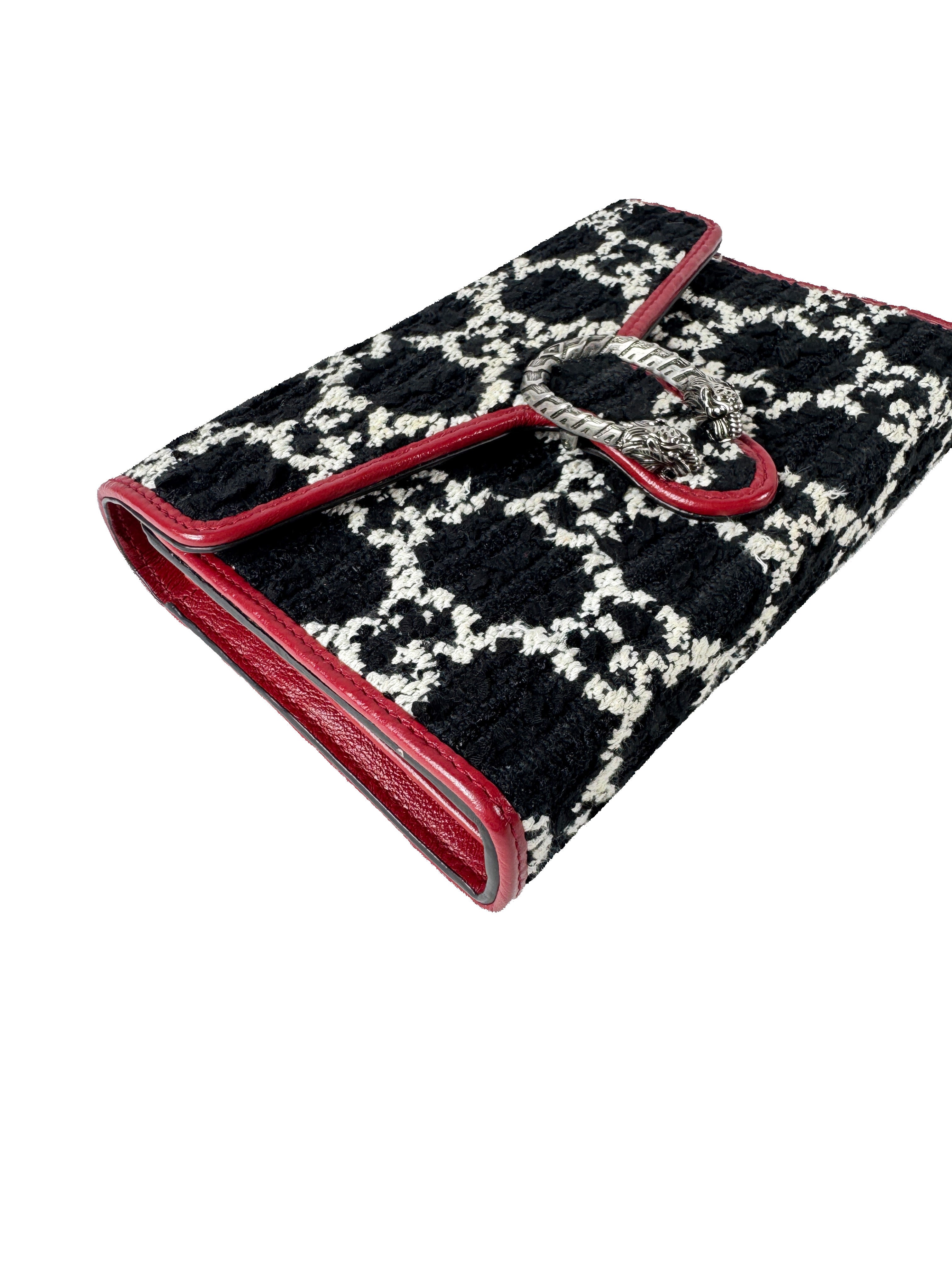 Gucci  tweed GG monogram Mini Dionysus chain wallet  493075