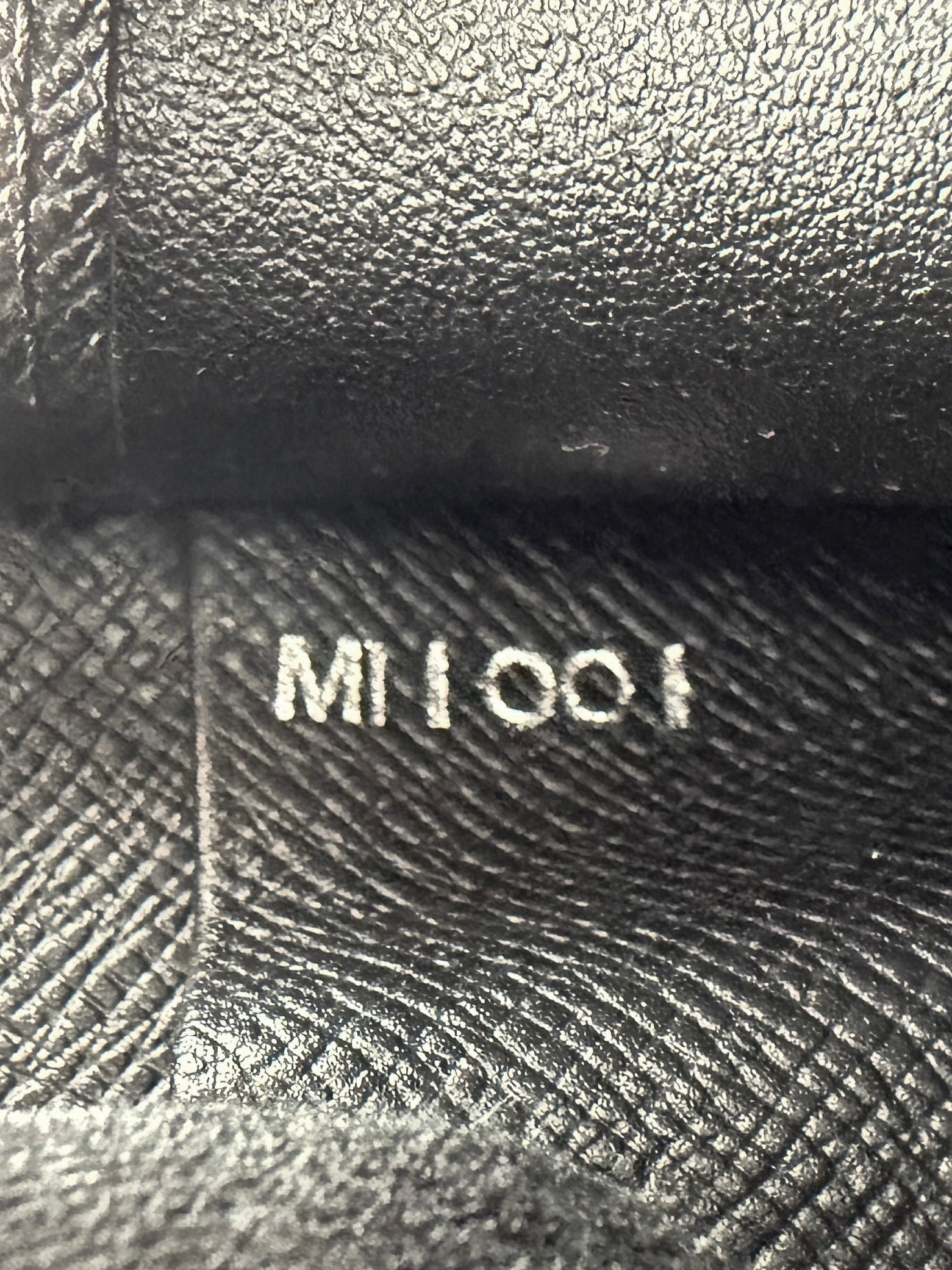 Louis Vuitton black taiga atoll travel organizer wallet MI1001