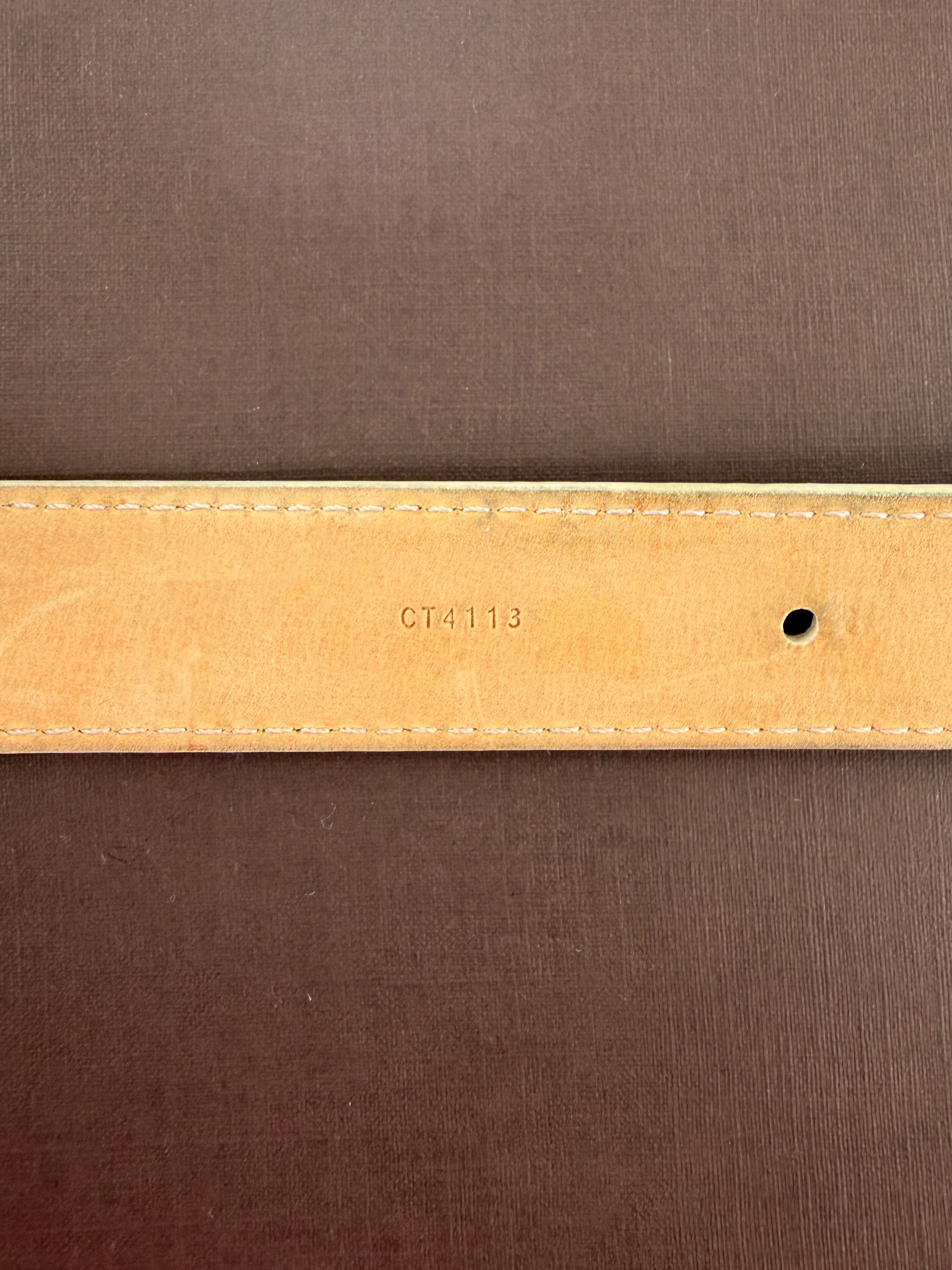 Louis Vuitton damier azur belt size 90 CT4113