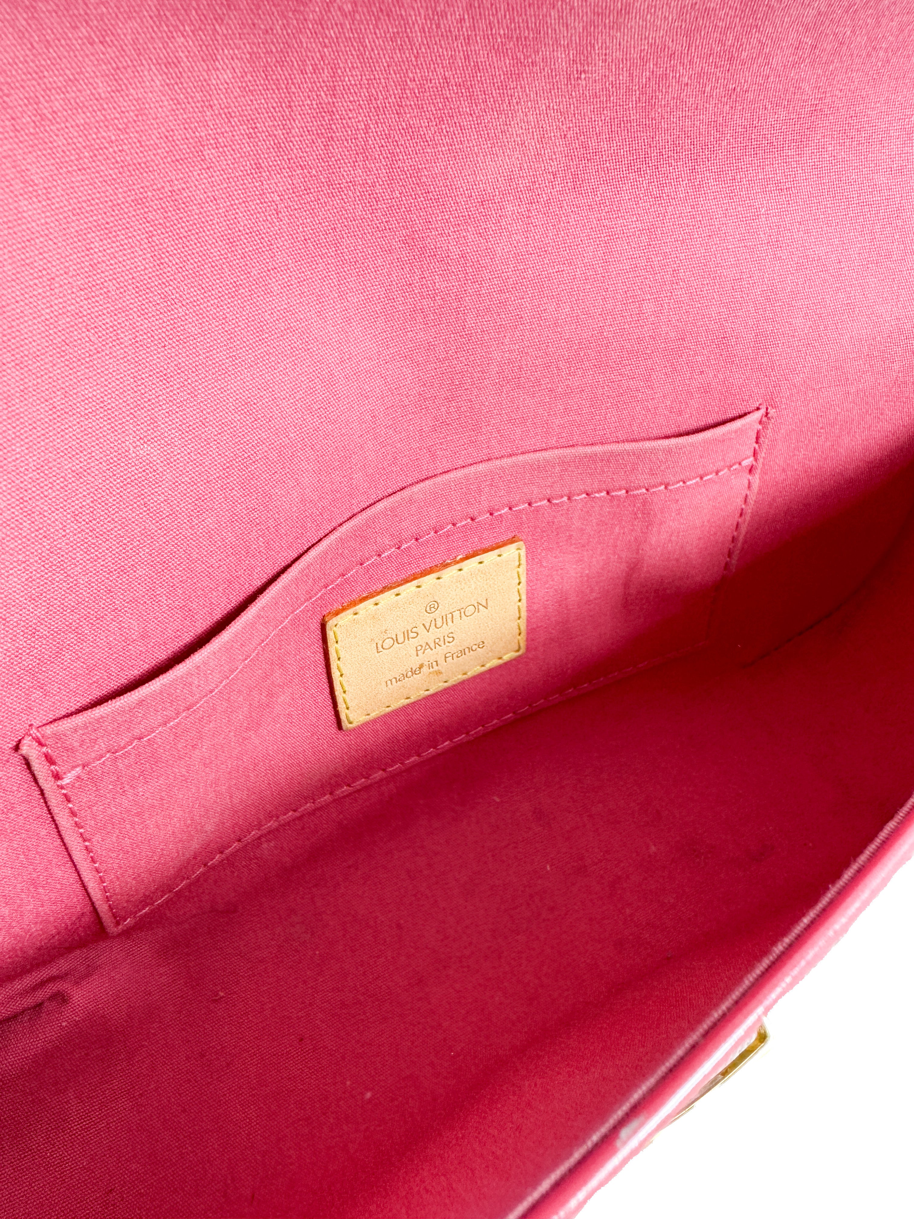 Louis Vuitton fuschia monogram vernis Malibu Street shoulder bag FL1025