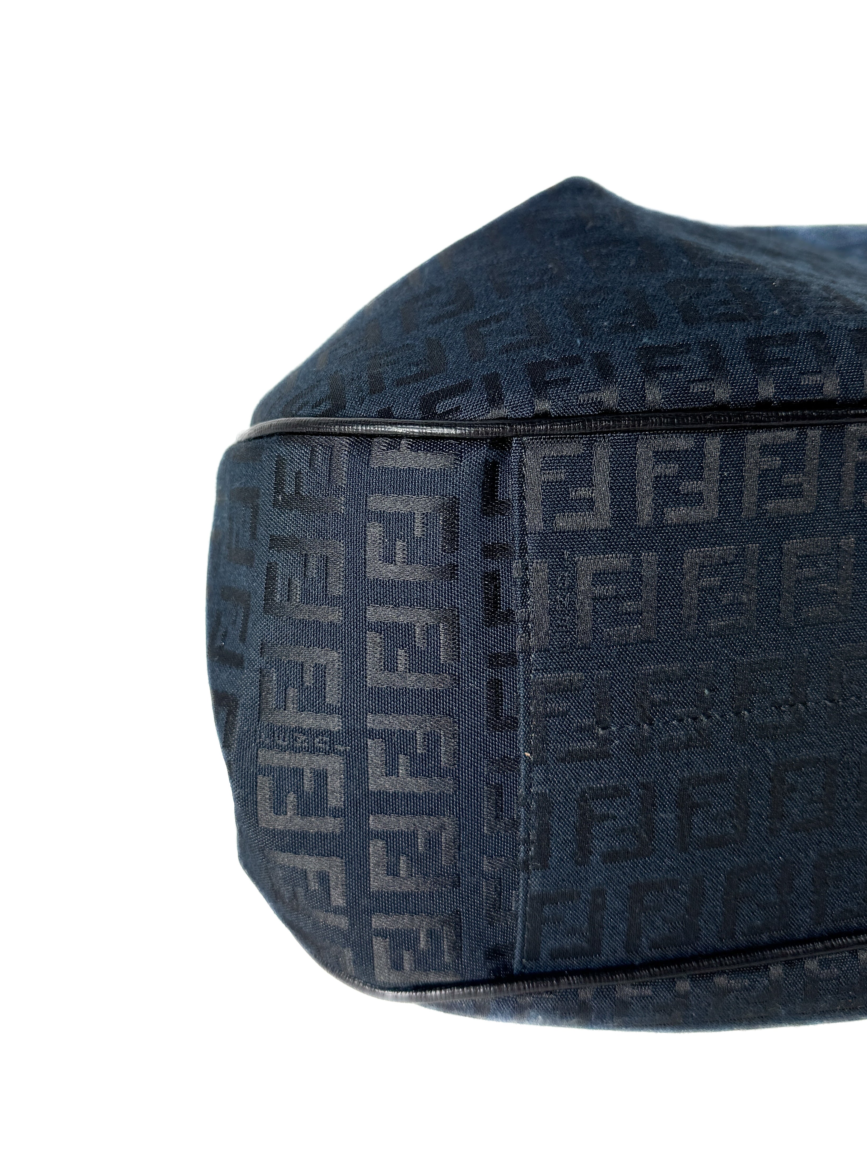 Fendi Zucchino navy, black, pink shoulder bag 8BH220-HJE 128-2354