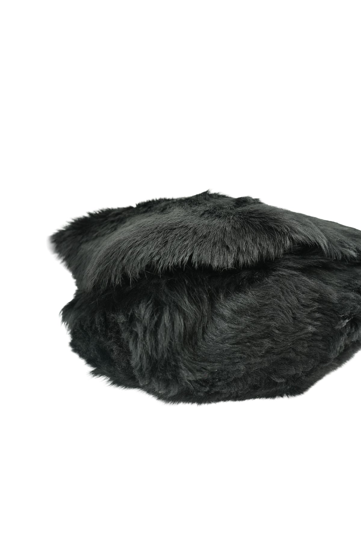 Gucci black fur messenger crossbody 001-1033-1935