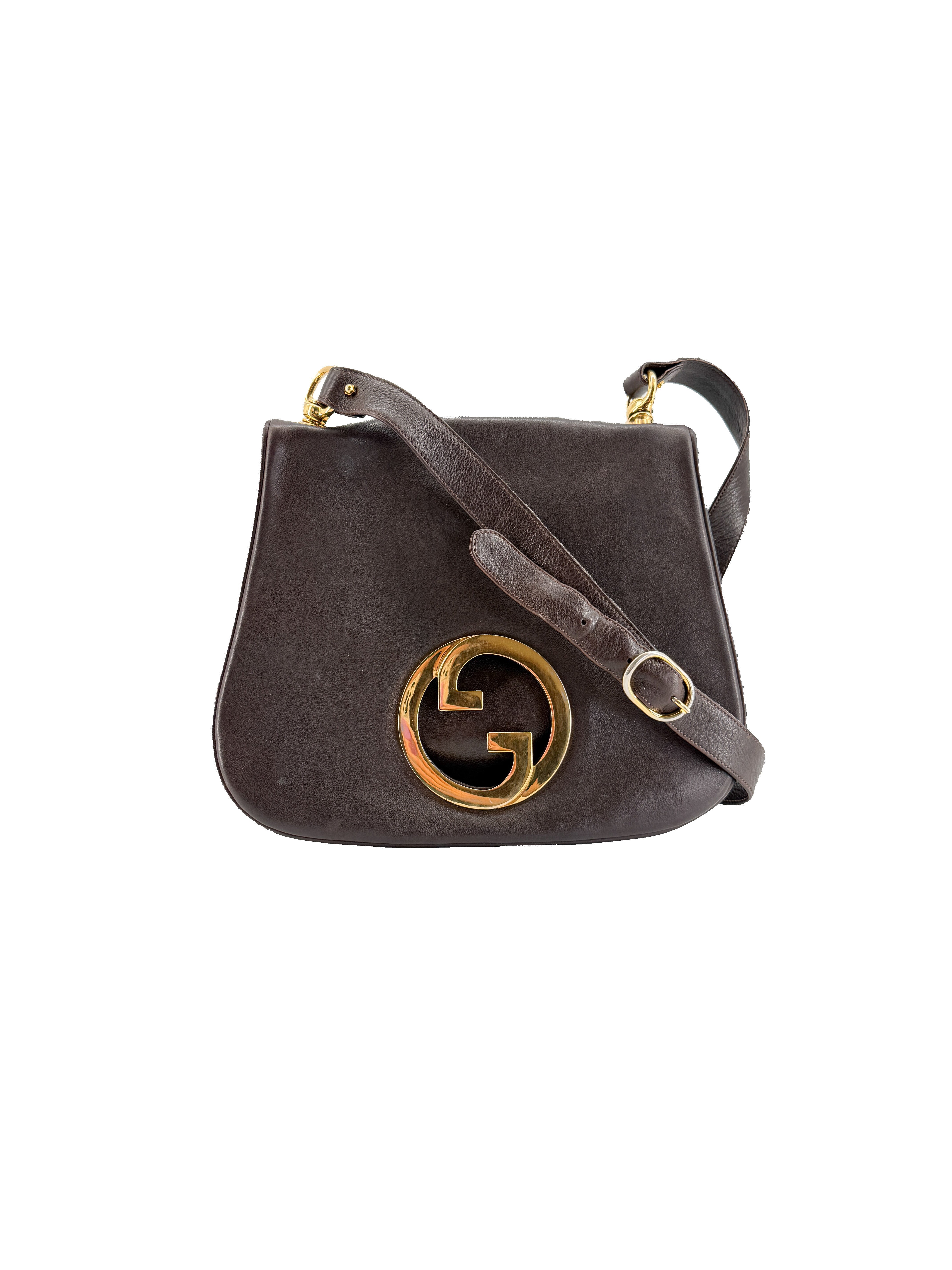 Gucci dark brown leather Blondie shoulder bag