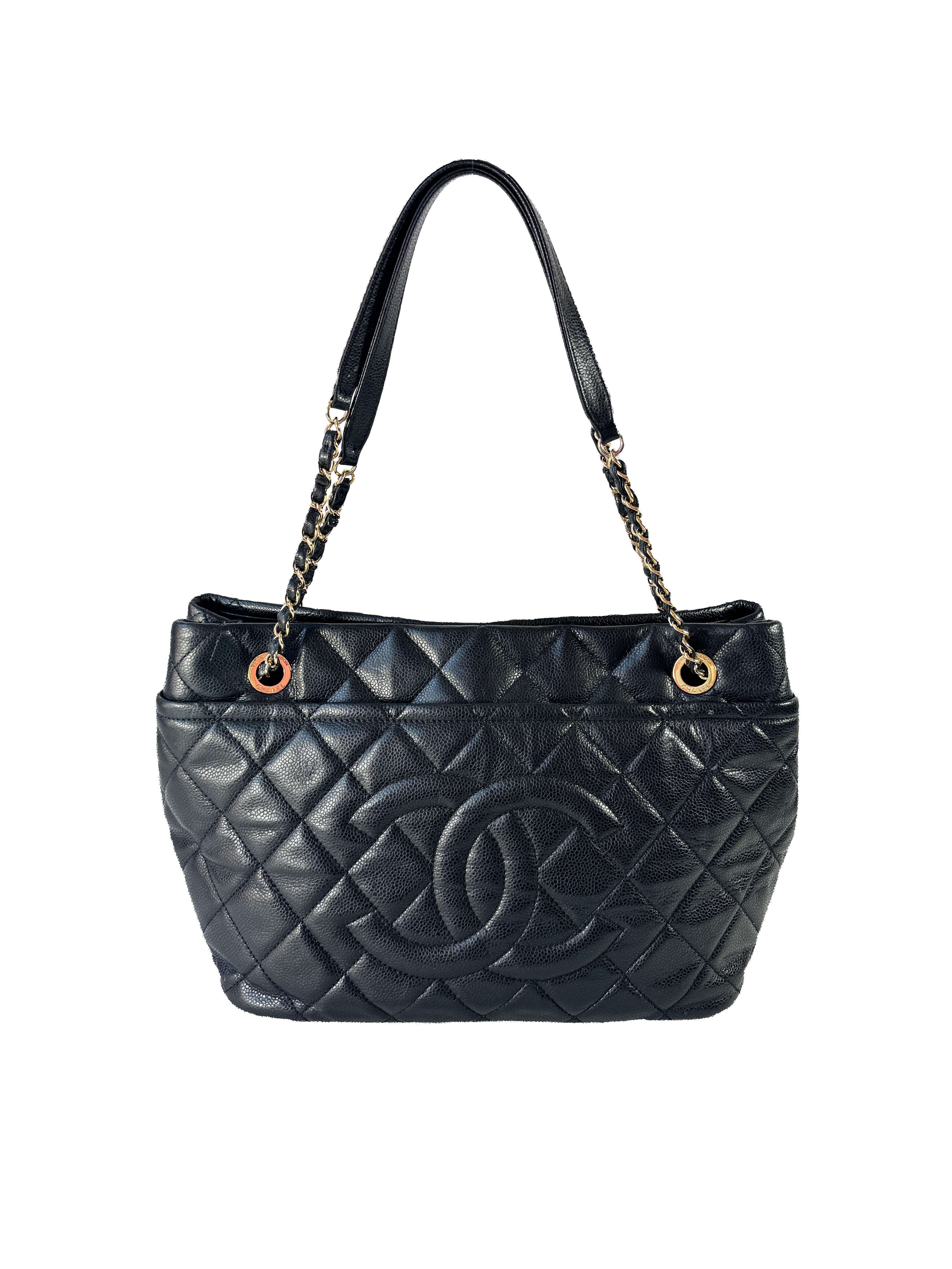 Chanel black Caviar leather timeless soft tote 17266763
