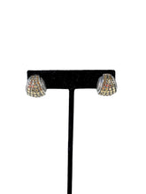 John Hardy sterling silver 18k gold leaf Ayu dot collection earrings