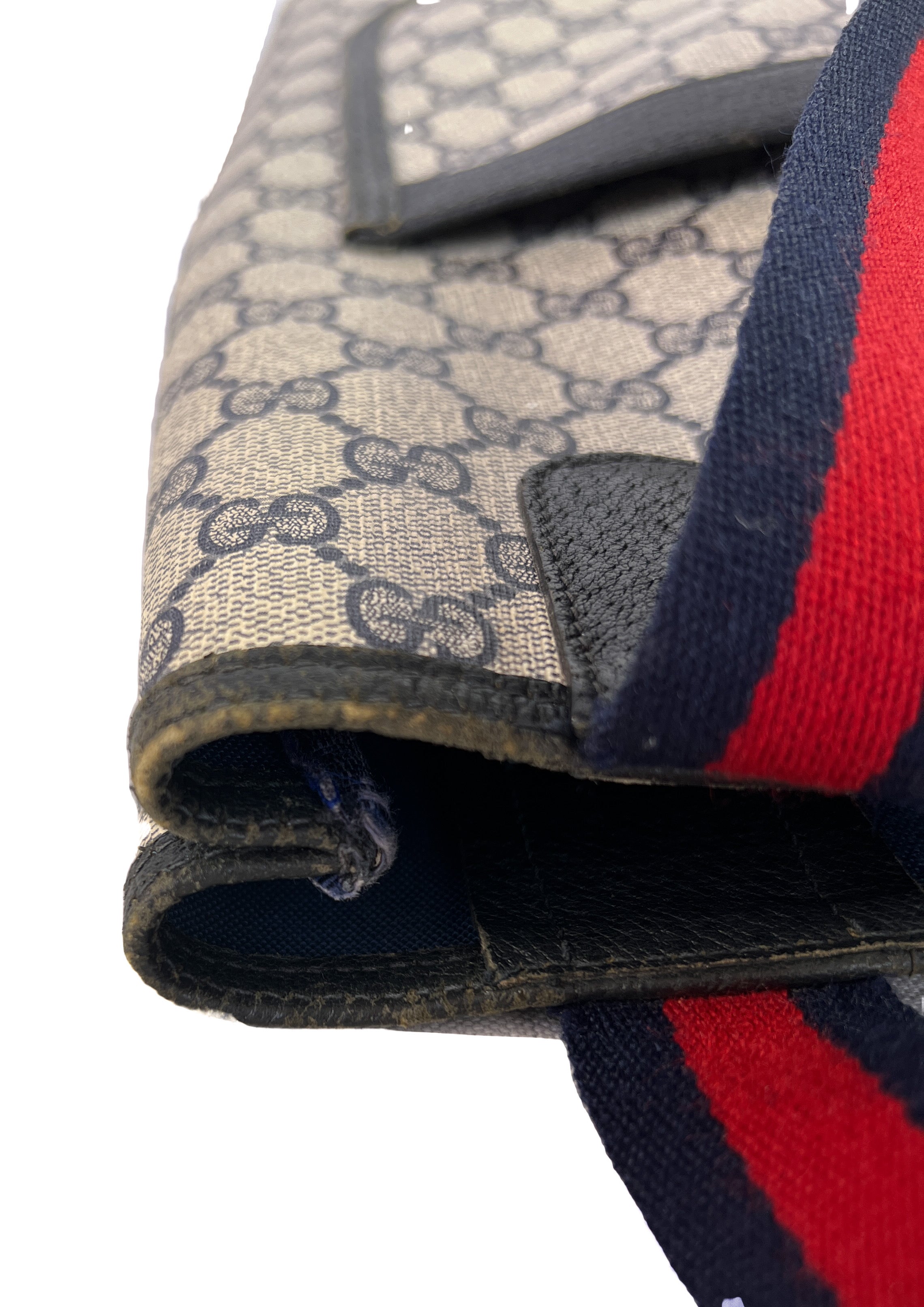 Gucci old Sherry line Ophidia blue monogram tote