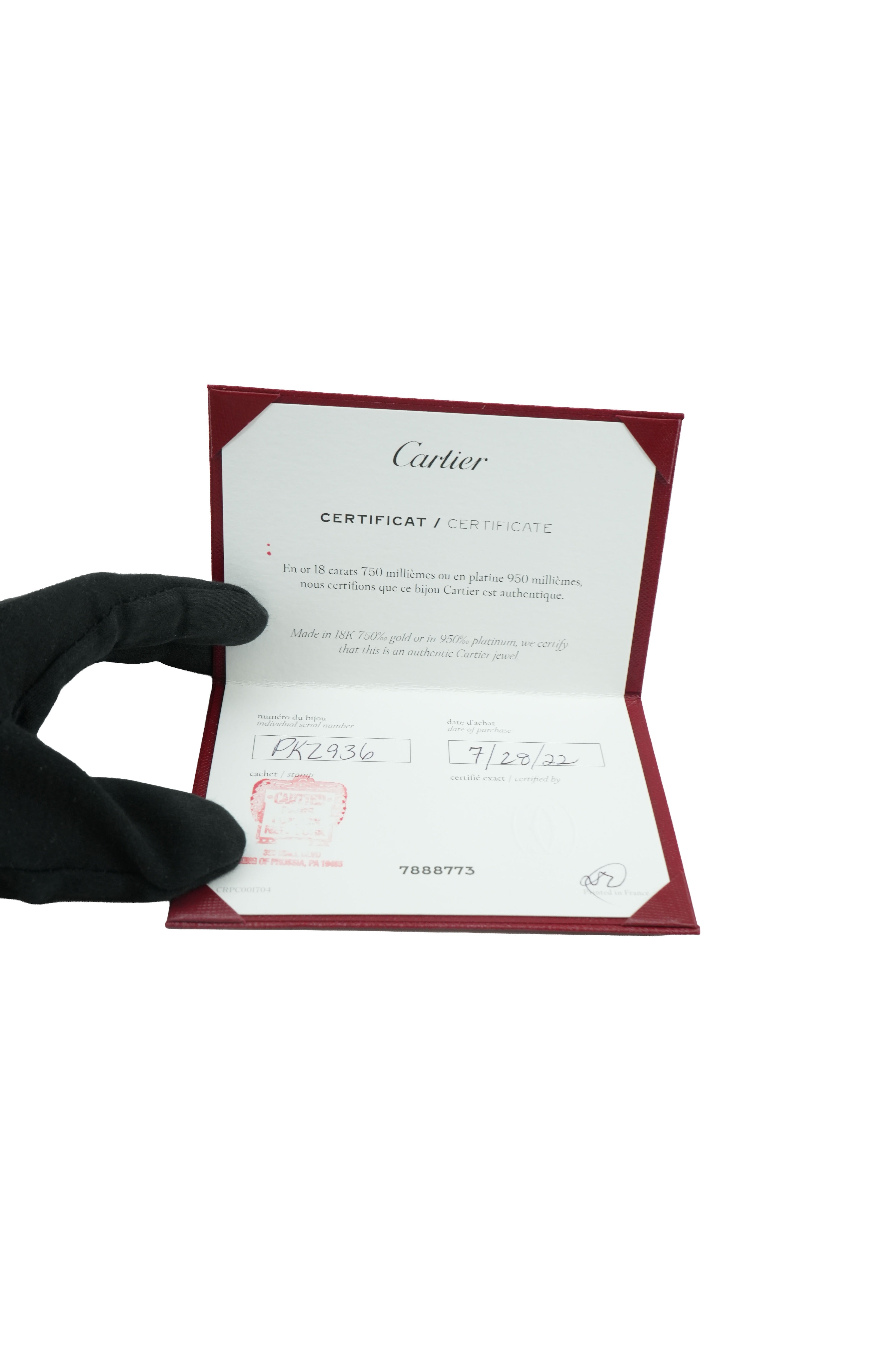 Cartier love 4 diamond 18k yellow gold bracelet size 17 PKZ936