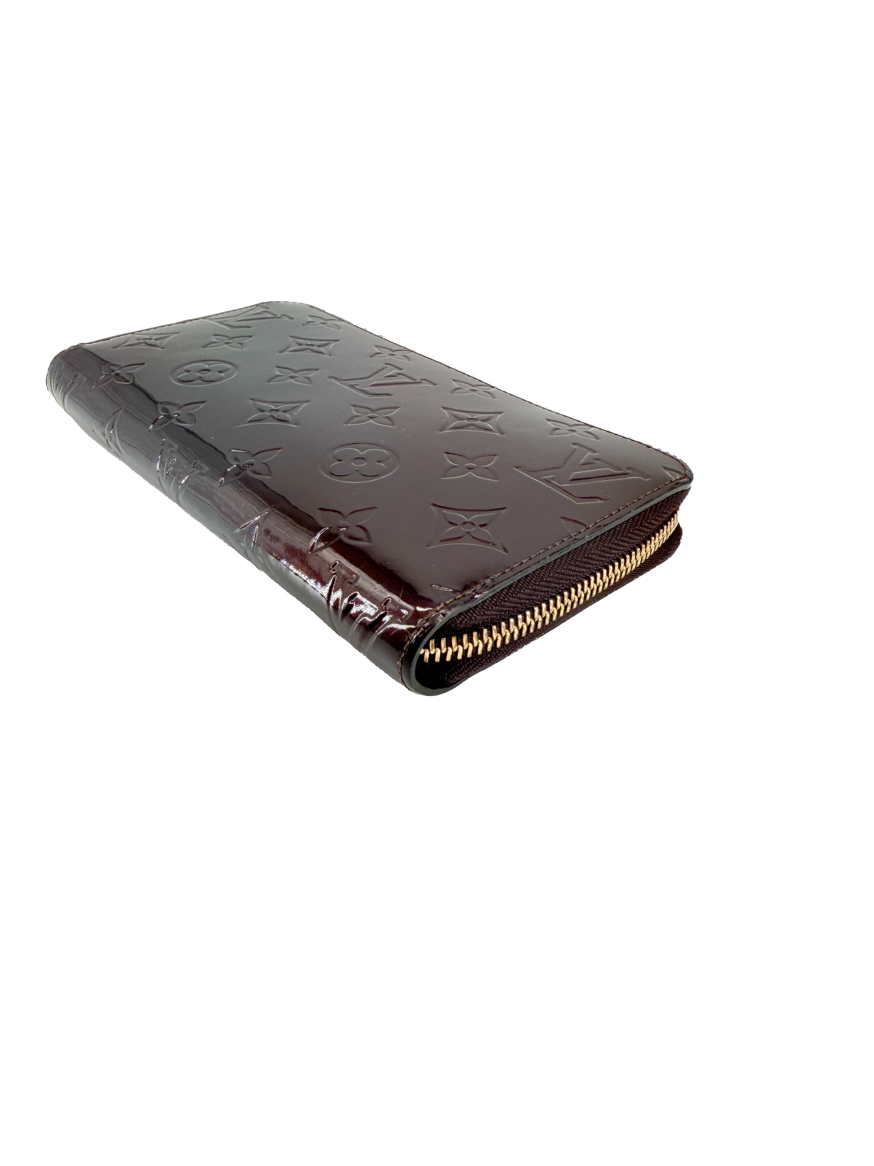 Louis Vuitton amarante vernis zippy wallet MI4182