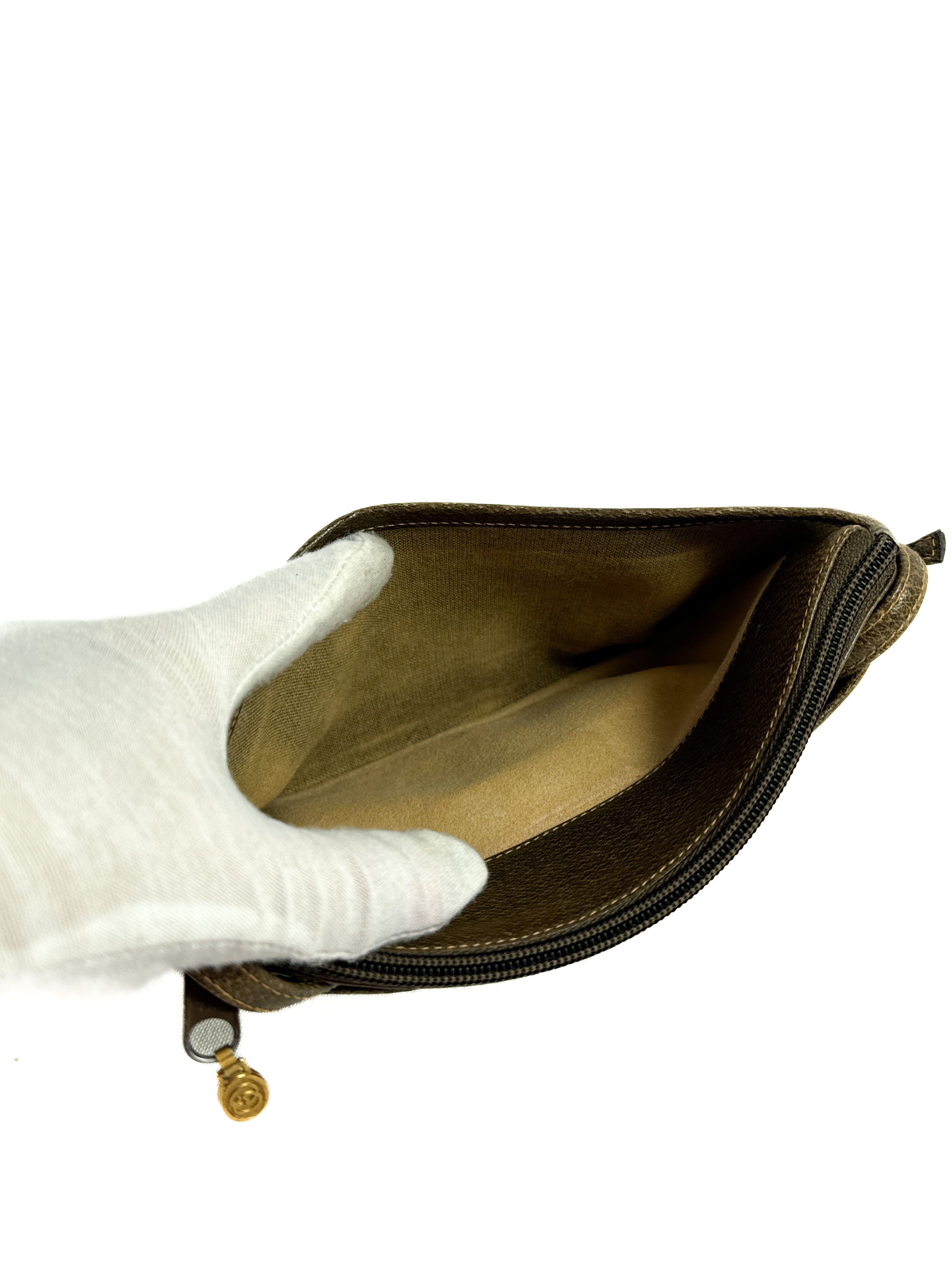 GUCCI ヴィンテージ Authentic Vintage Gucci GG Monogram Supreme Sherry Web Ophidia