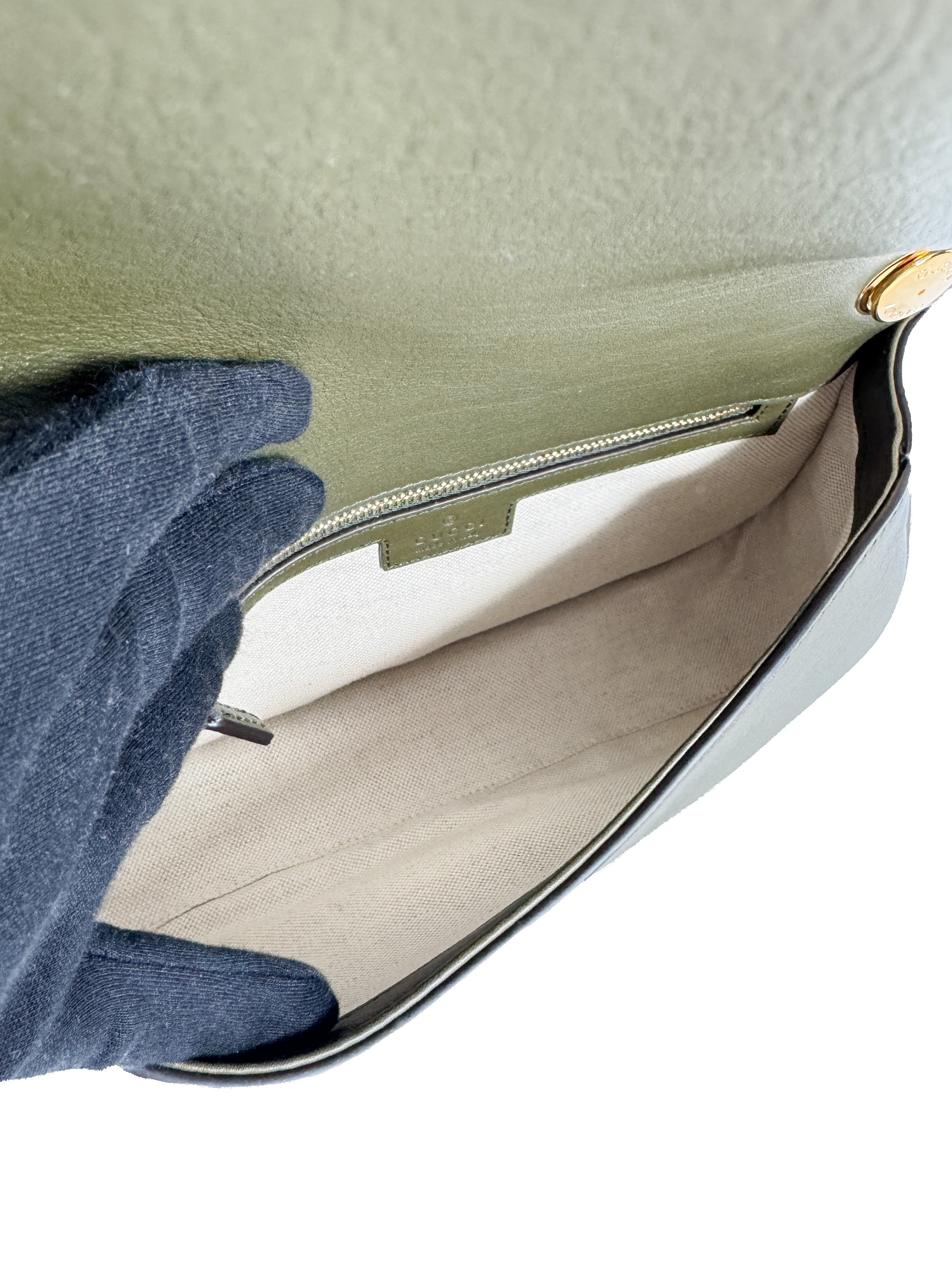 Gucci olive green Blondie medium 815714-520981