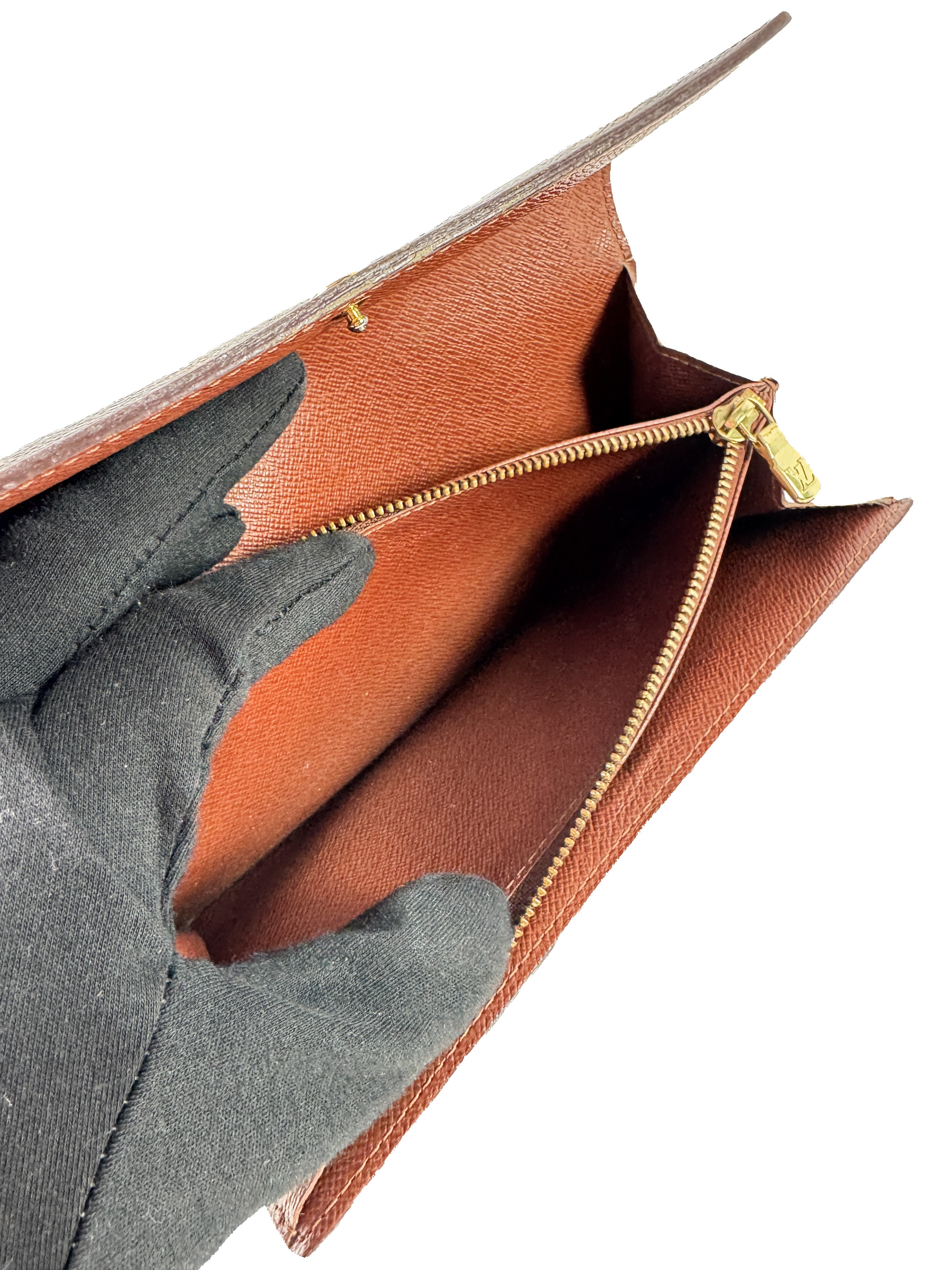 Louis Vuitton monogram Porte Monnaie credit card wallet TH0070