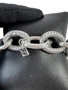 David Yurman sterling silver 17mm oval link bracelet