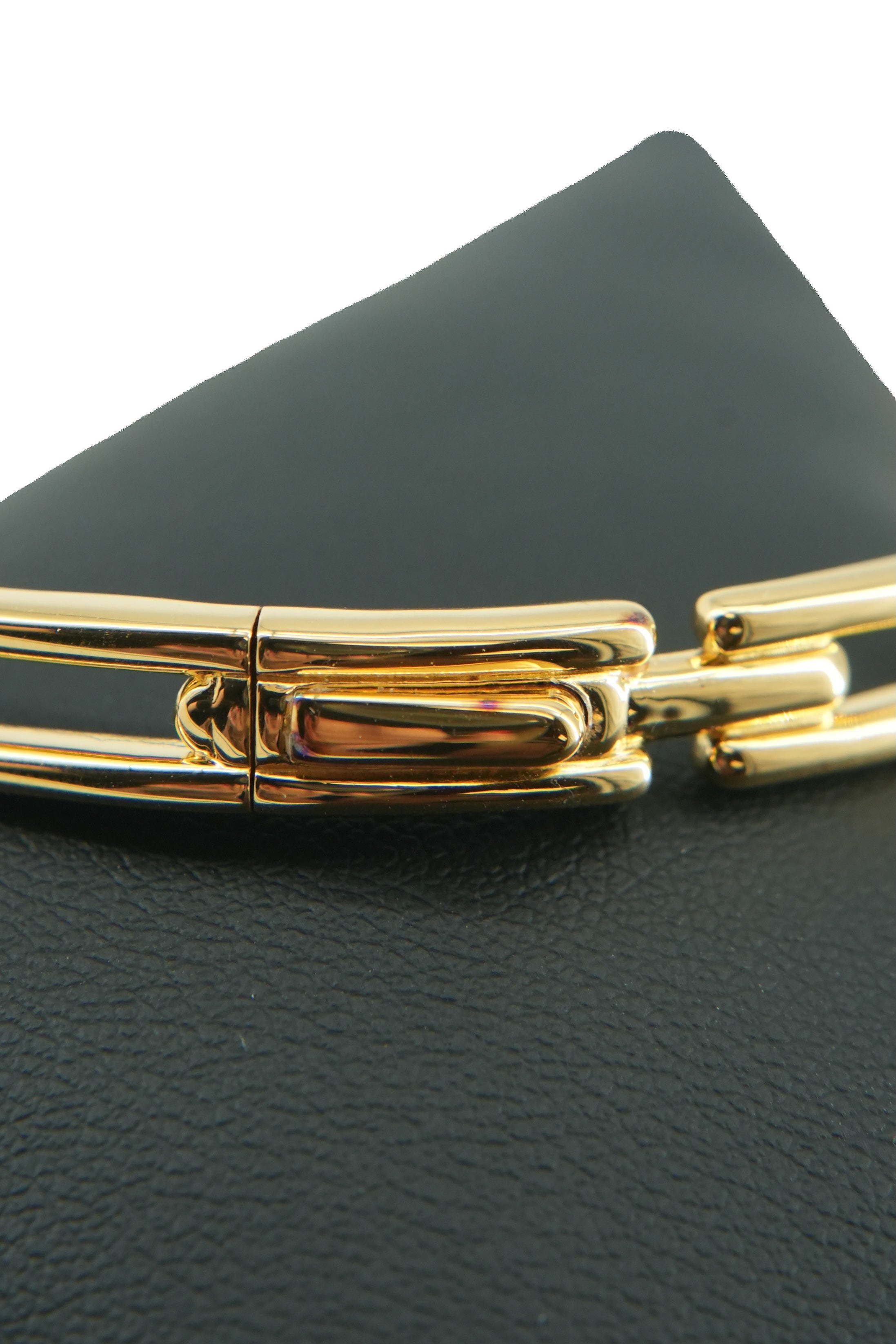 Monica Vinader 18k Gold Vermeil & Lab Grown Diamond sig. link bangle