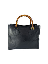 Gucci black leather vintage Diana bamboo tote 002-1186-0260 *as is*