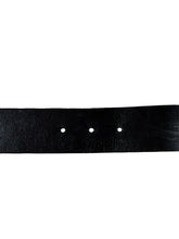 Gucci black leather G horse head belt size 85 201785