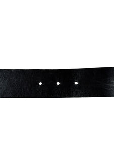 Gucci black leather G horse head belt size 85 201785
