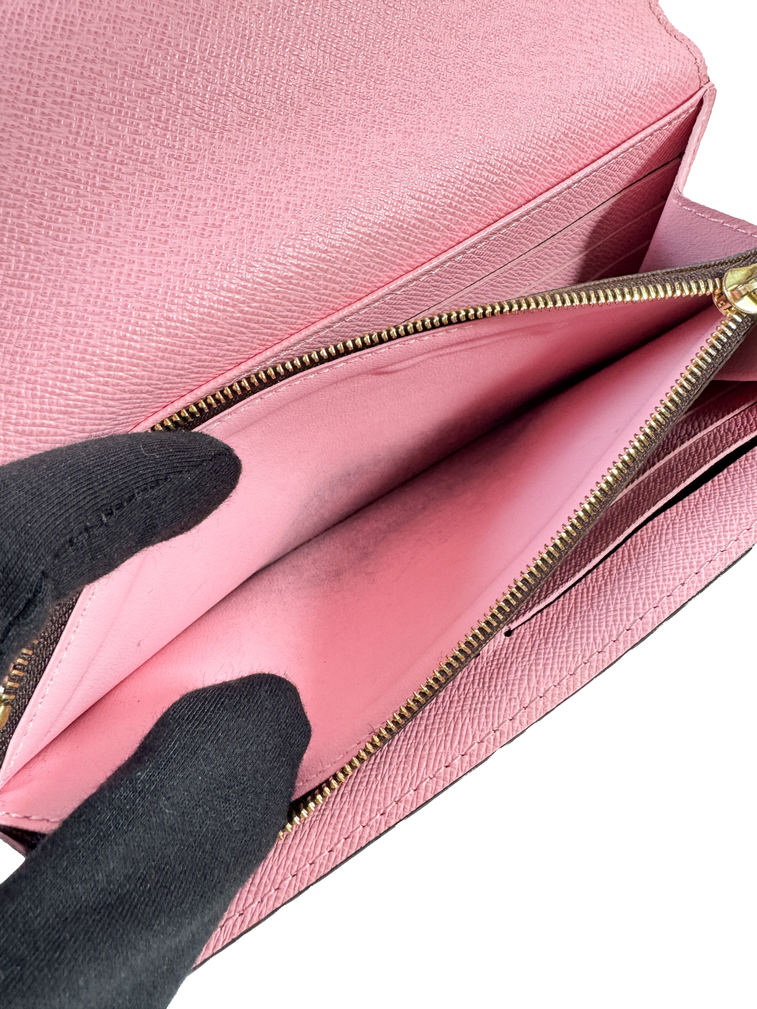 Louis Vuitton damier ebene studded Sarah wallet (NFC)