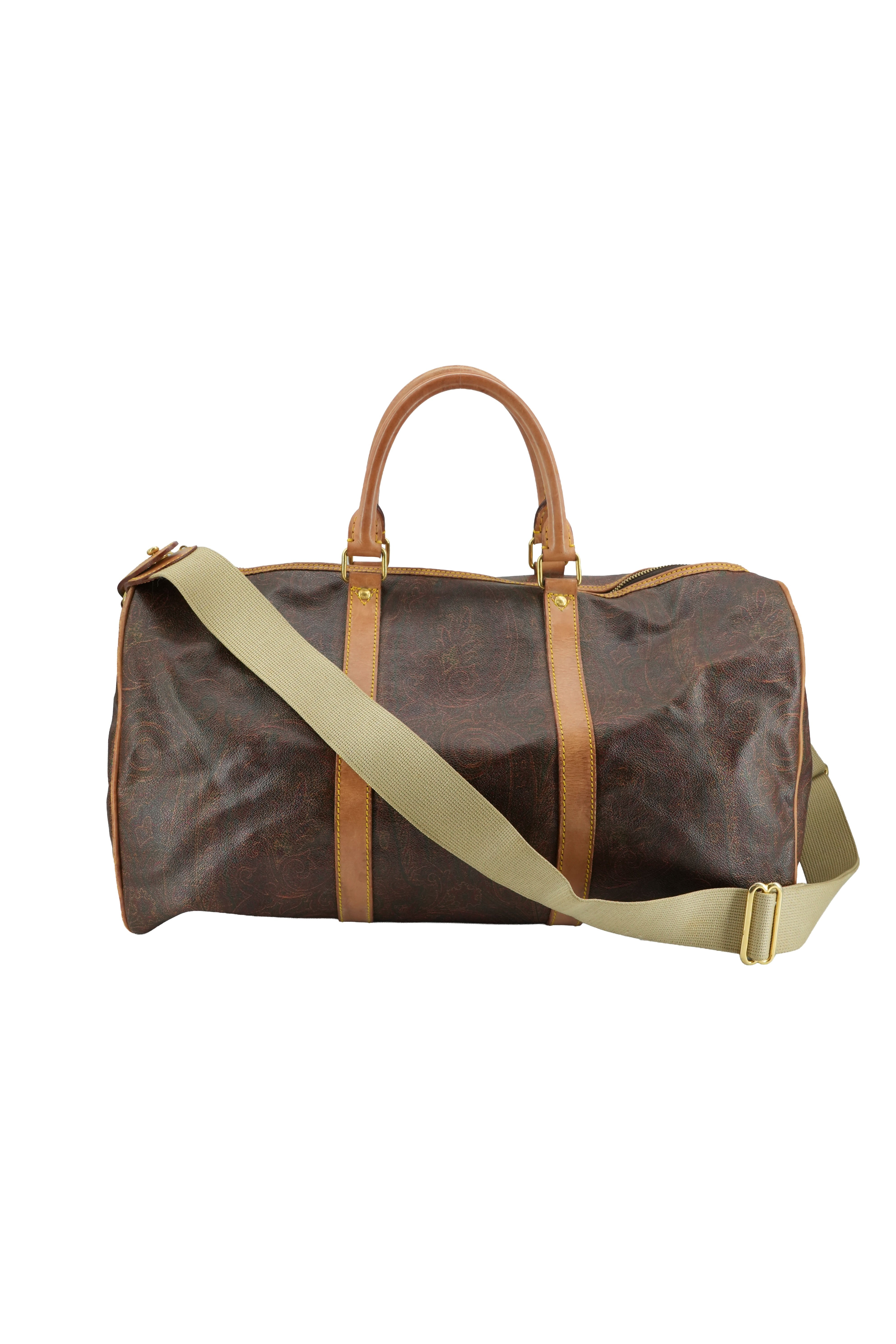 Etro paisley coated canvas weekender 1036719