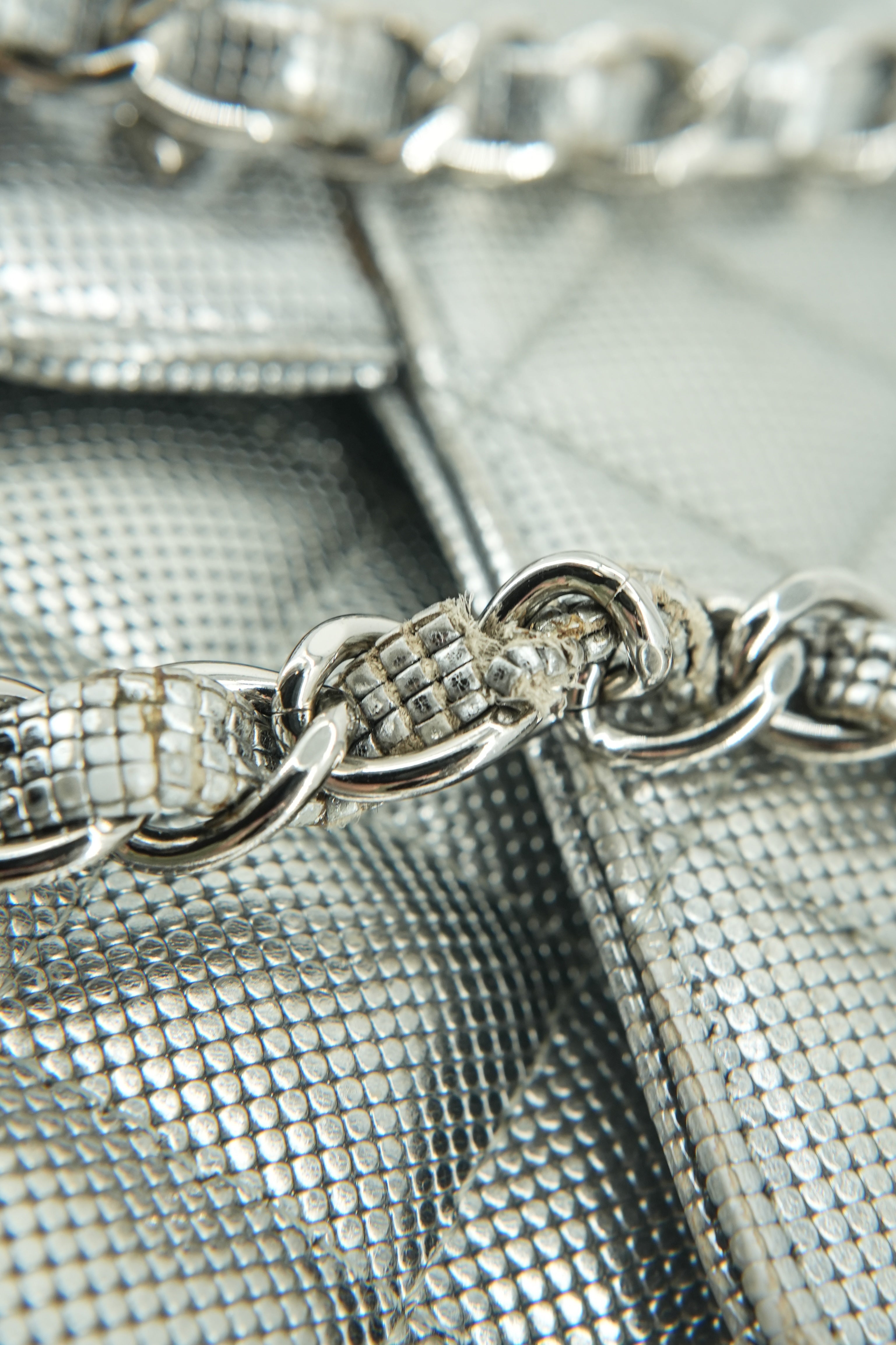 Chanel silver metallic pixel effect mini flap 21996688