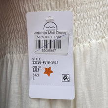 Saltwater Luxe cream Sorrento midi dress size L NWT