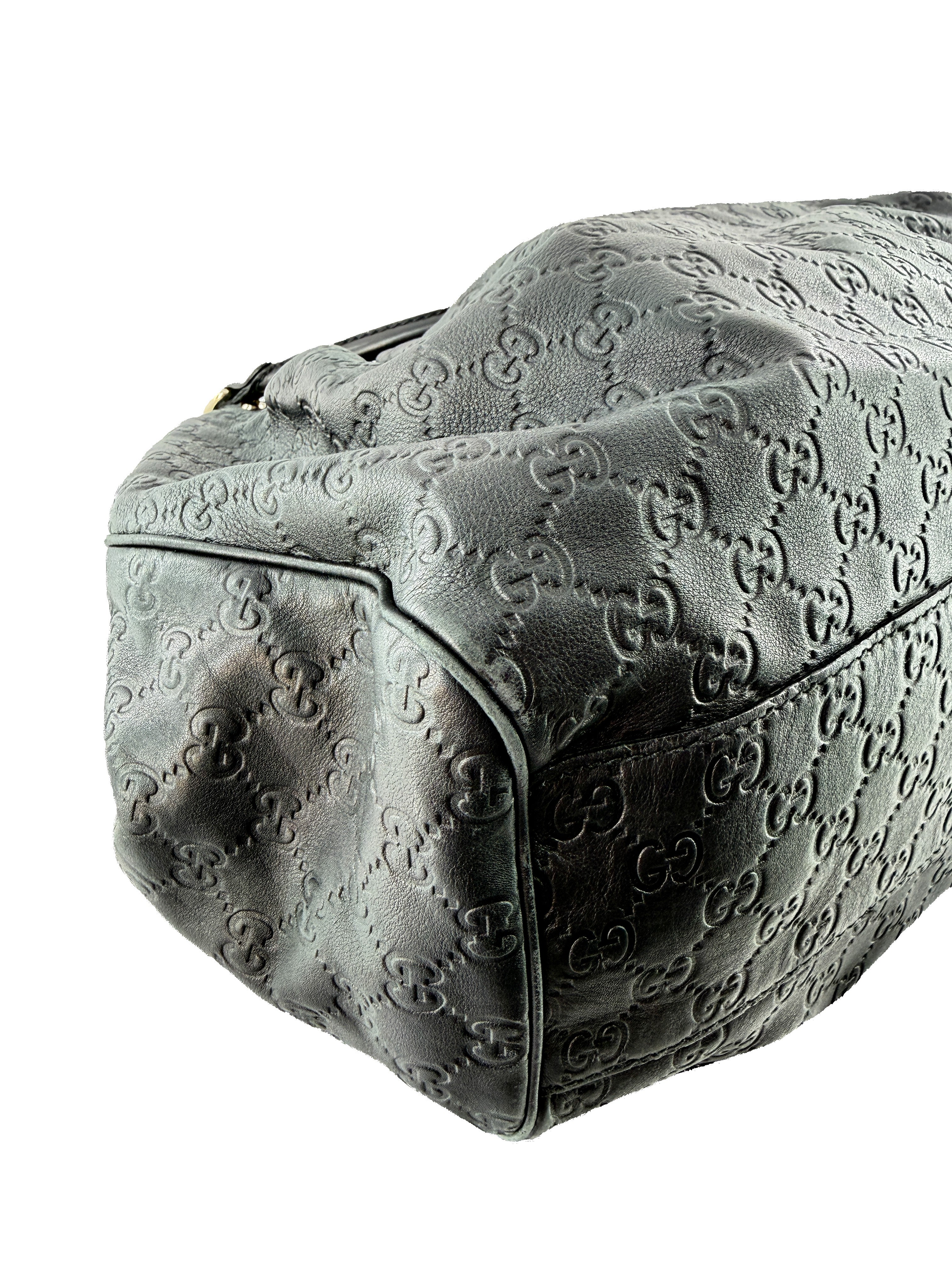 Gucci black leather Sukey 211943 002058