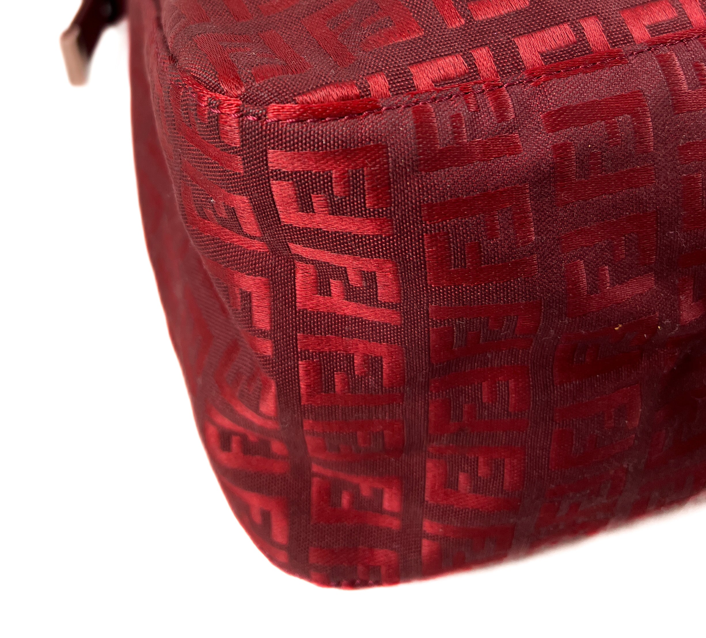 Fendi red Zucchino Mamma Baguette shoulder bag