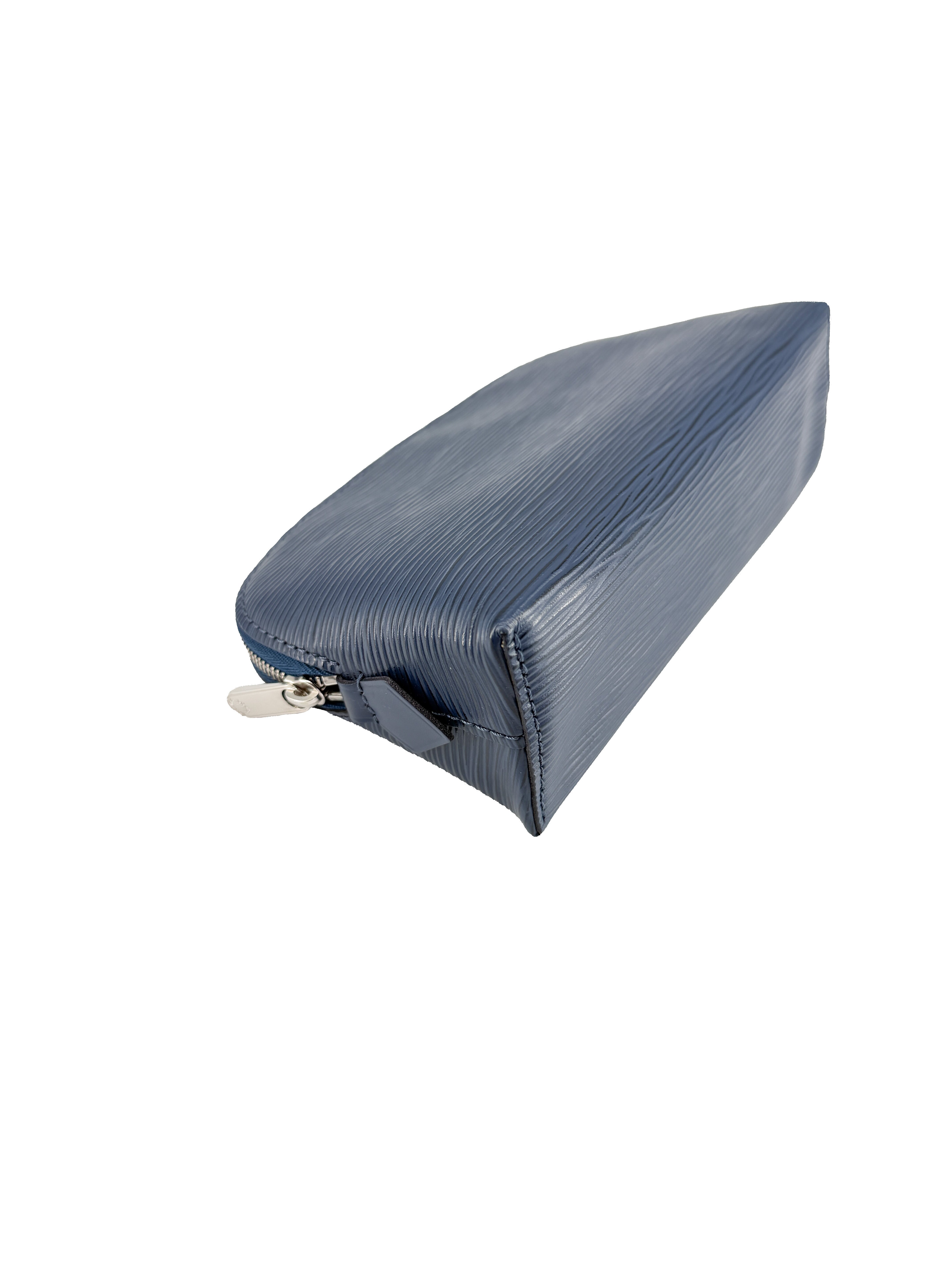 Louis Vuitton navy epi leather cosmetic pouch PM