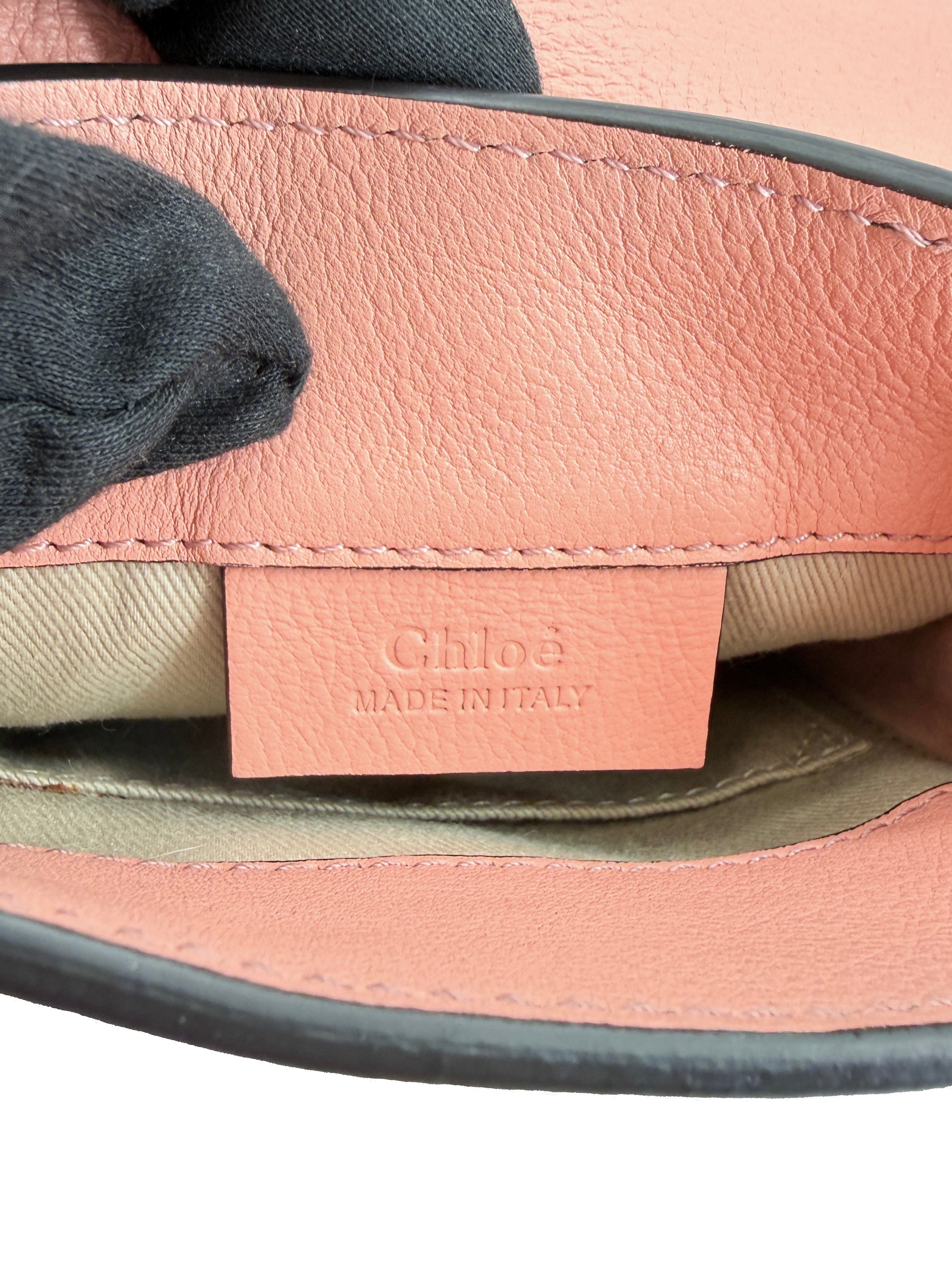 Chloé pink leather mini Faye backpack