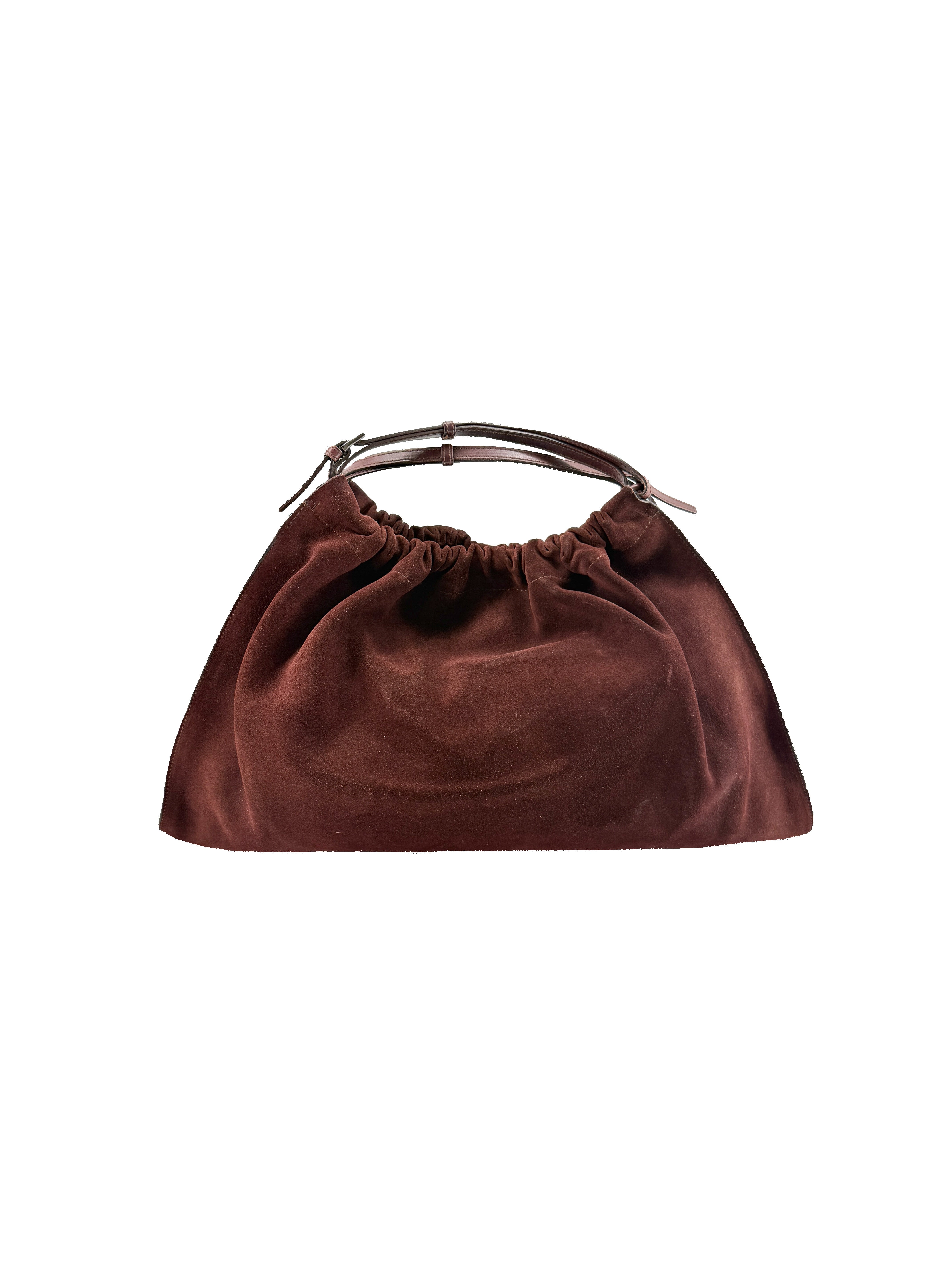 Gucci brown suede small hobo bag 76554 213317