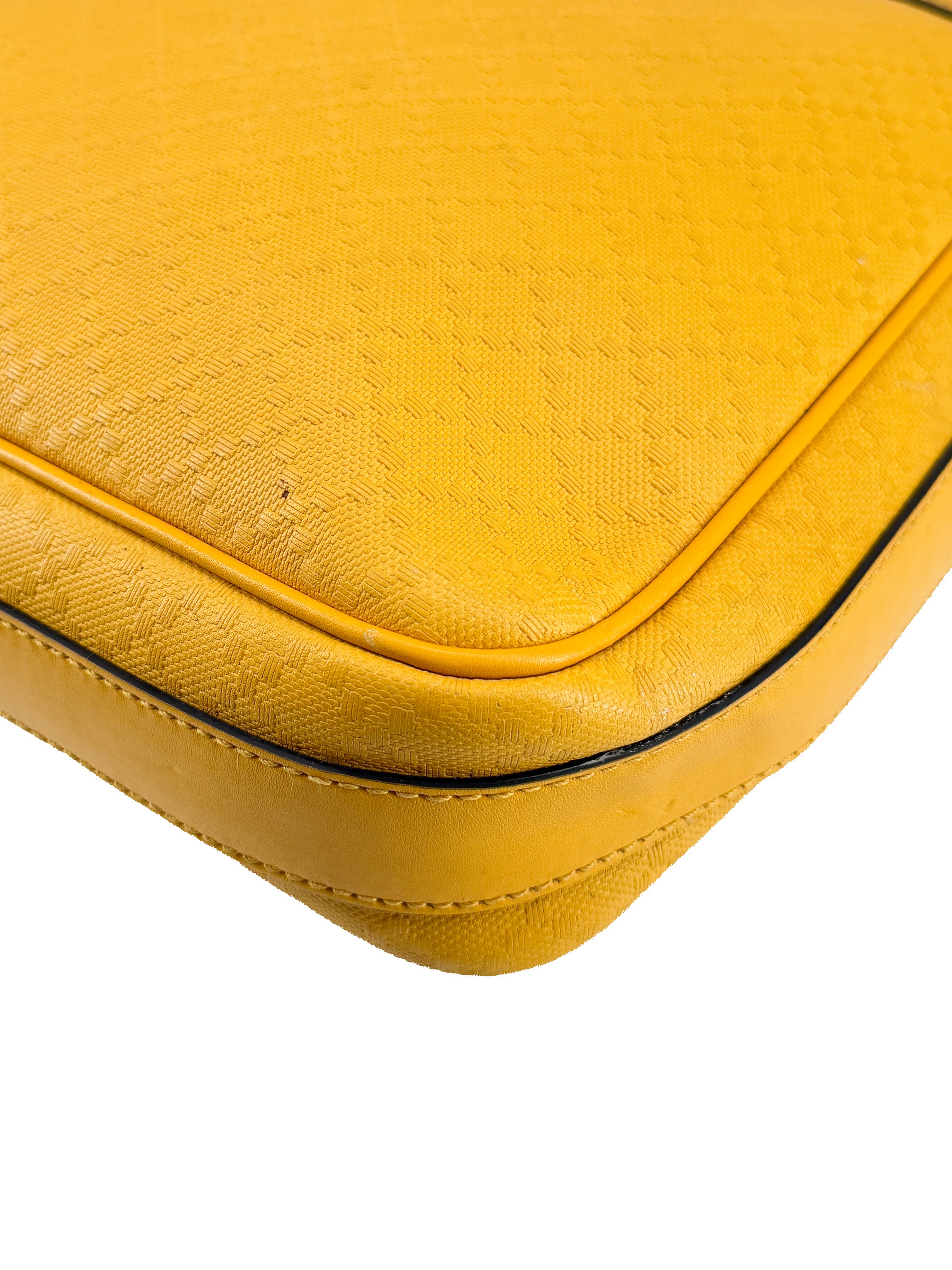Gucci yellow Diamante leather crossbody 201448 493075