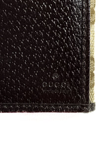 Gucci brown monogram metal bar wallet 112715-2149