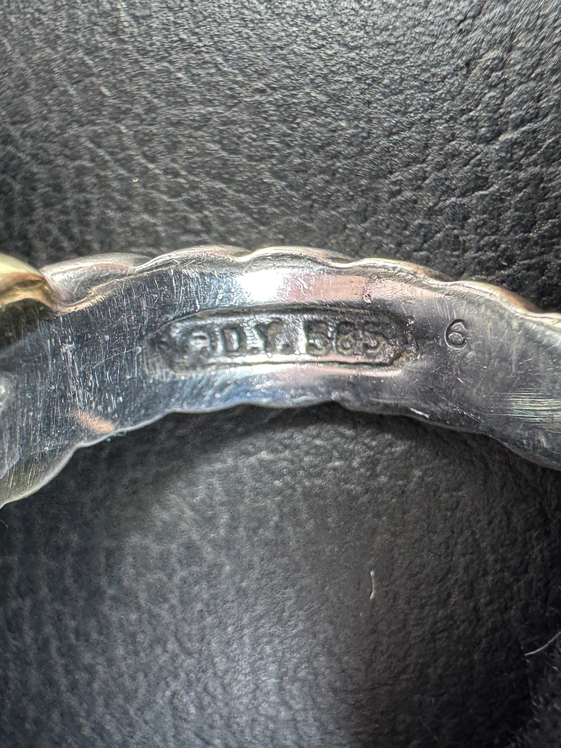 David Yurman sterling silver, yellow gold, Ruby Noblesse ring