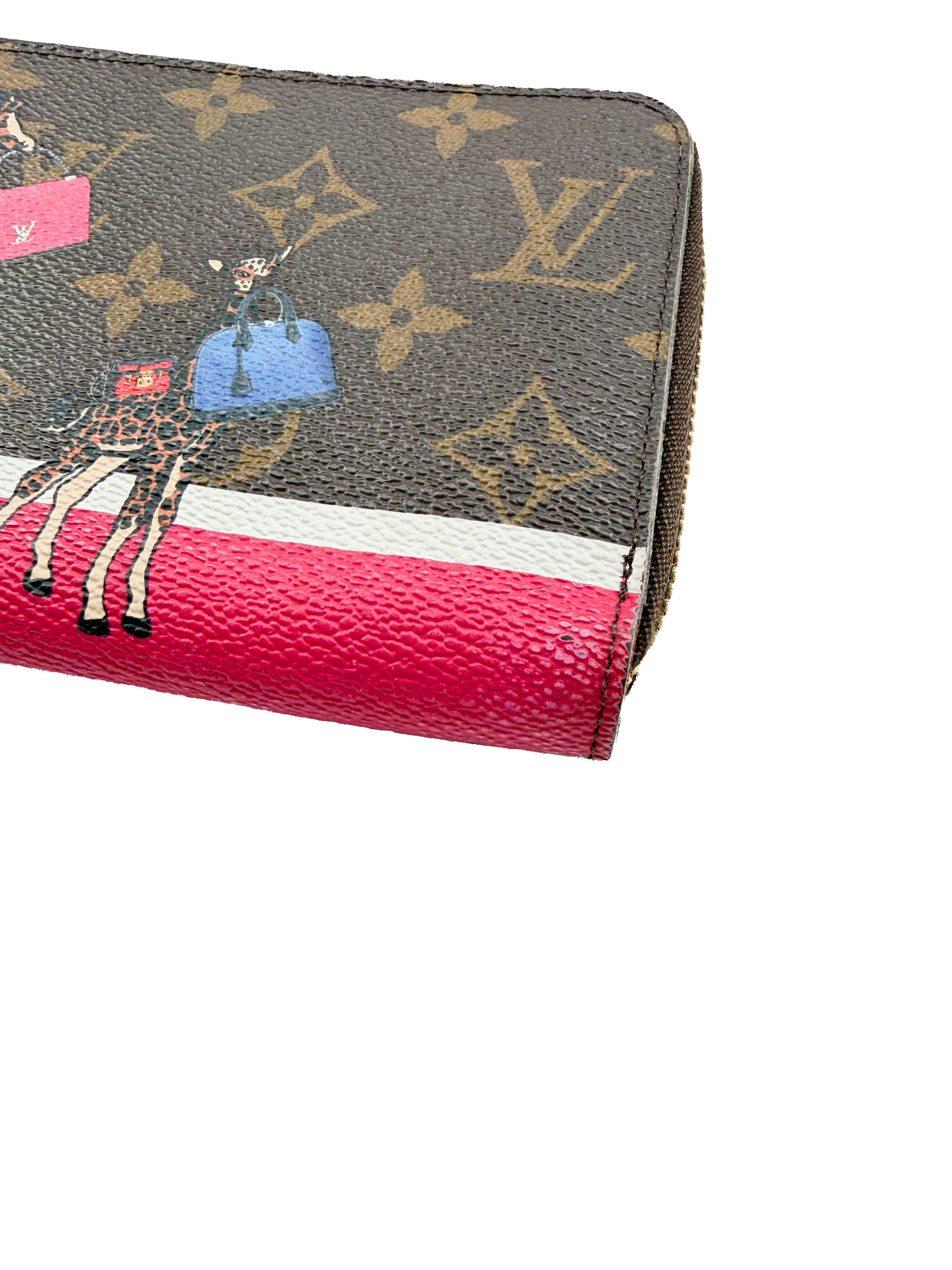 Louis Vuitton monogram Giraffe Limited Edition Monogram Canvas Illustre Zippy Wallet GI2187 - My Girlfriend's Wardrobe LLC