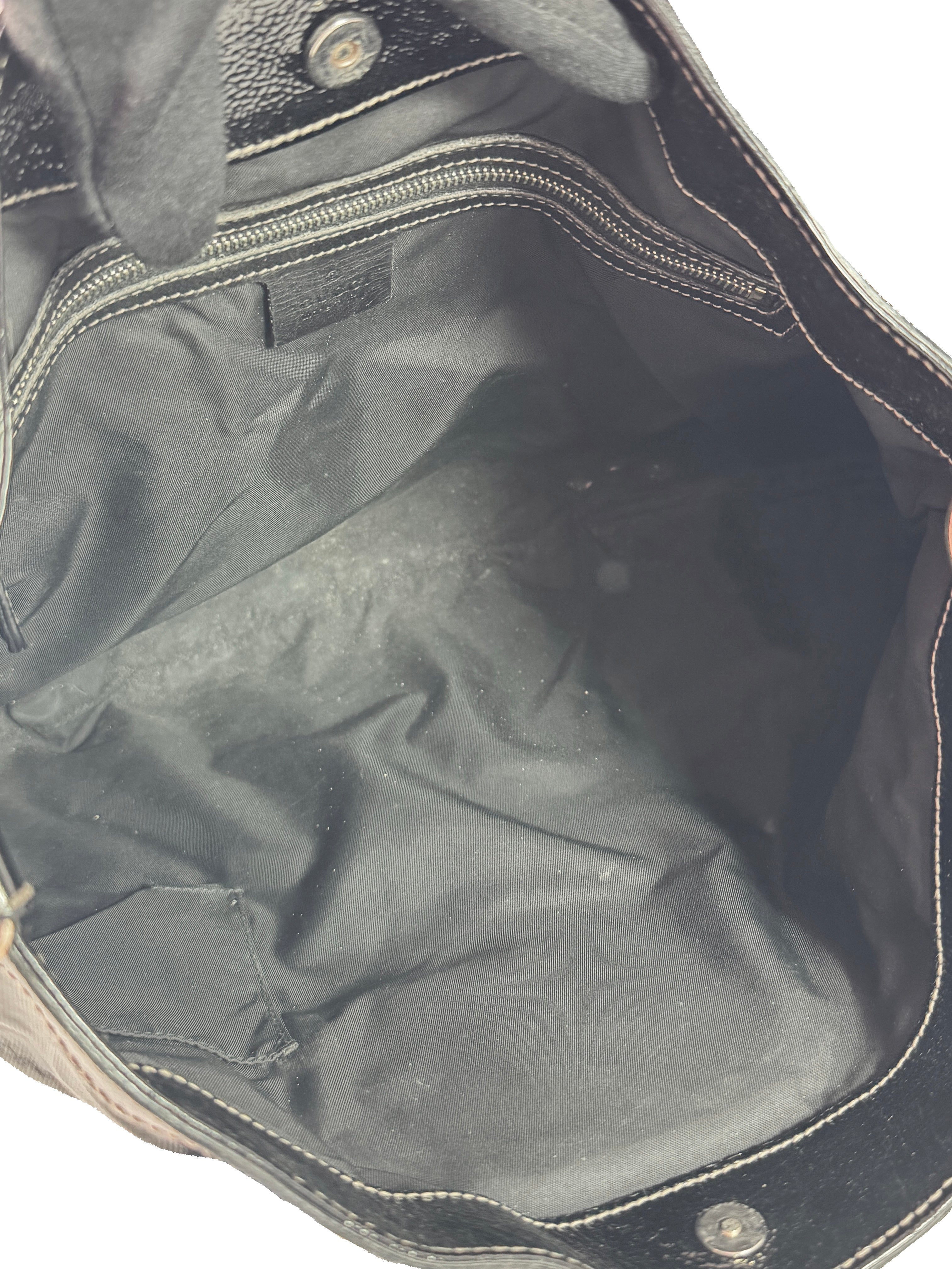 Gucci black Web Britt patent leather tote 162886 492783 *as is*