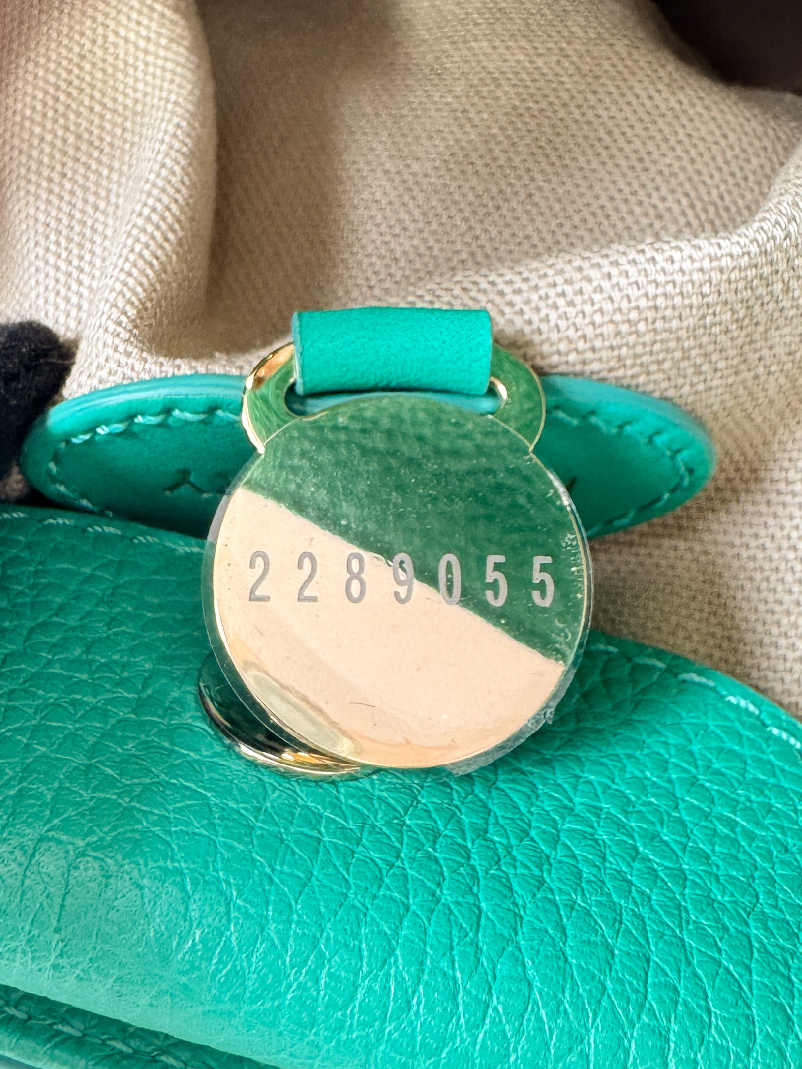 Mulberry green leather mini Jamie bucket bag 2289055