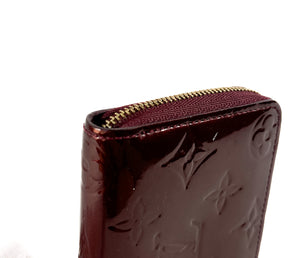 Louis Vuitton burgundy vernis zippy coin wallet