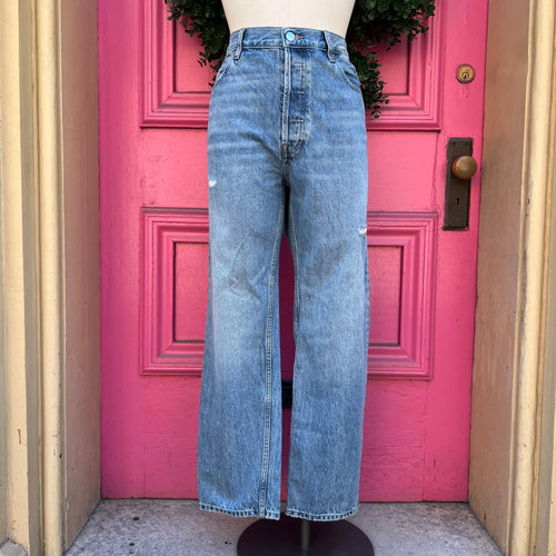 Everlane distressed button fly jeans size 10