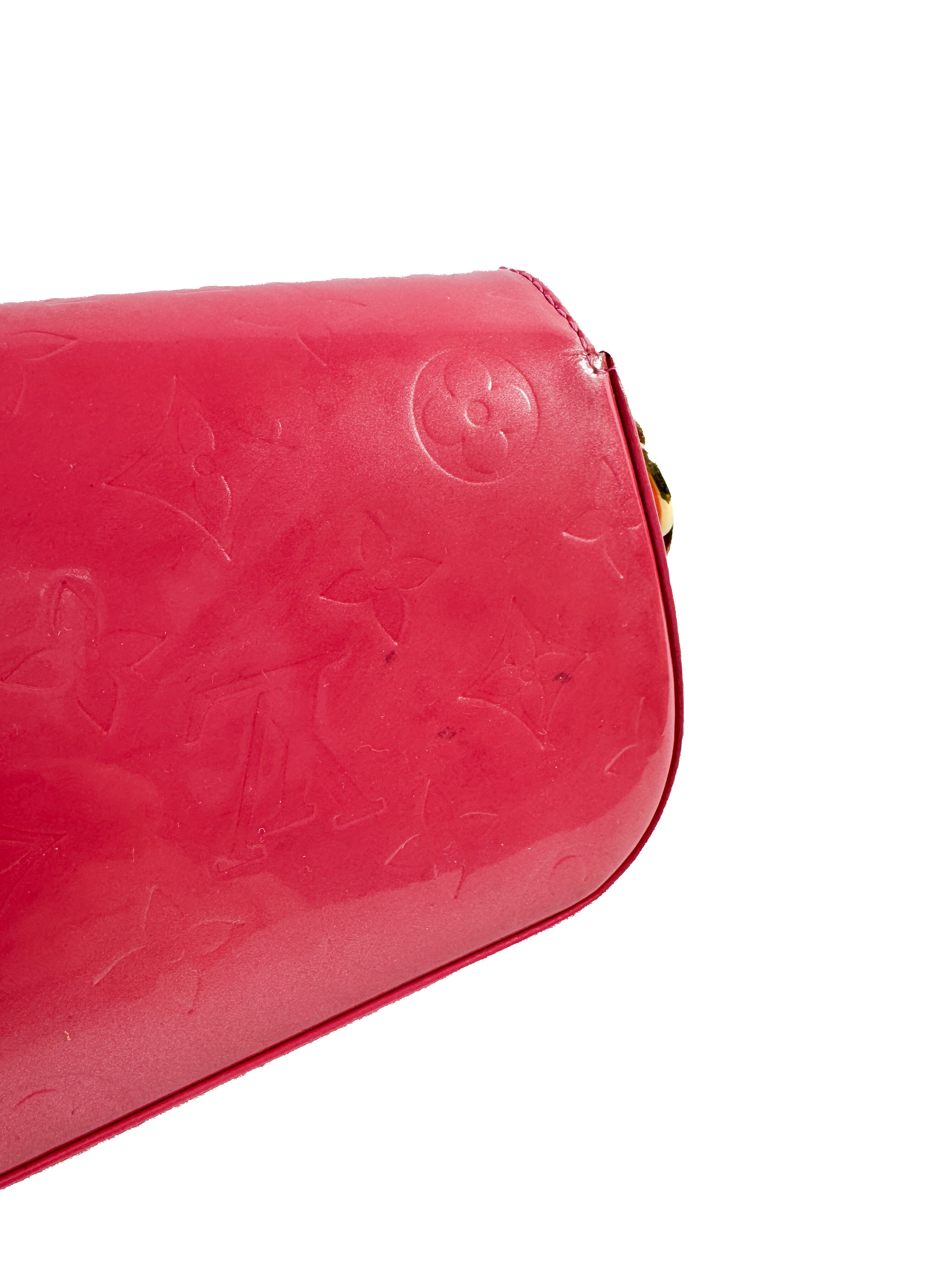 Louis Vuitton fuschia monogram vernis Malibu Street shoulder bag FL1025