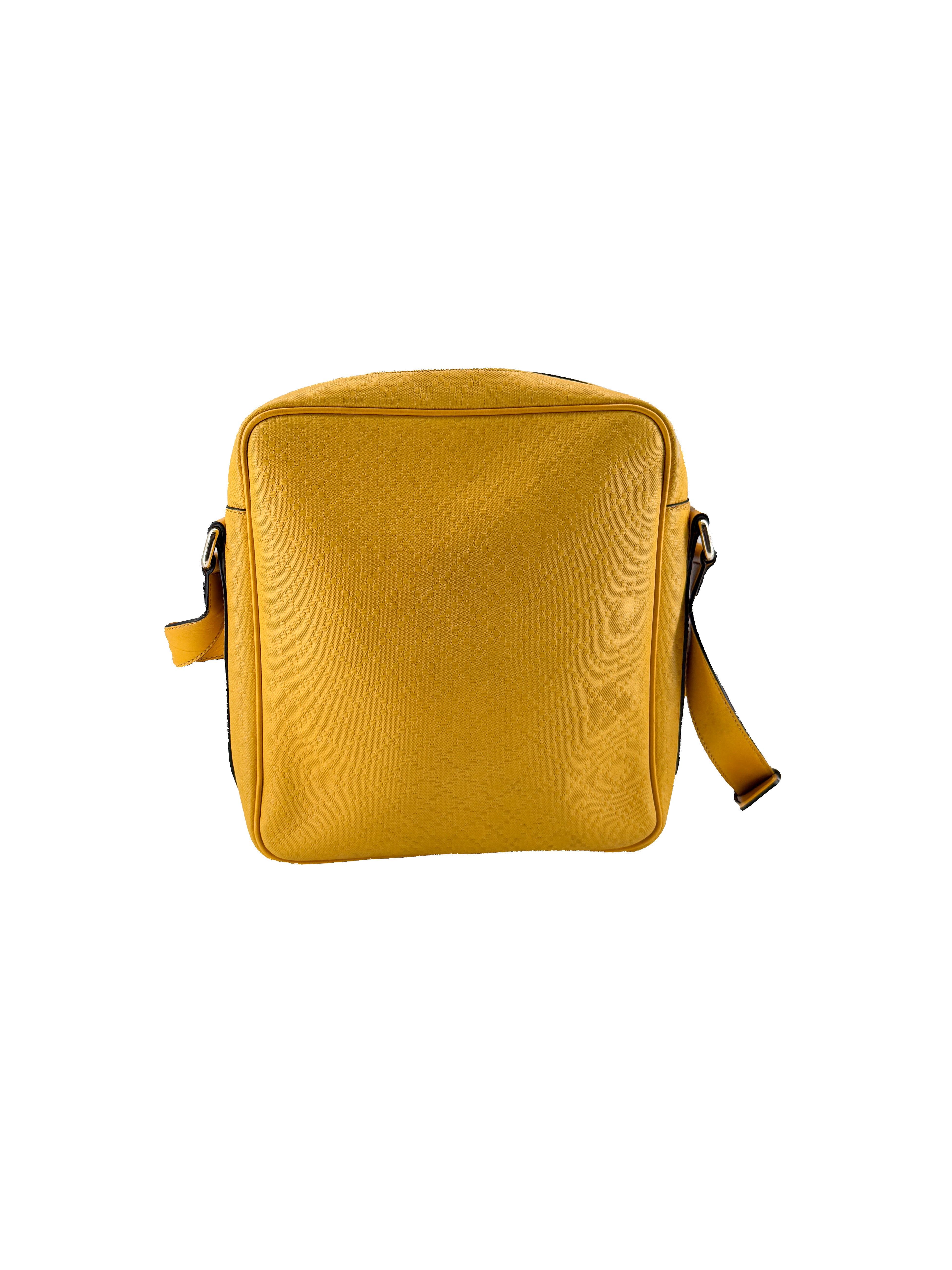 Gucci yellow Diamante leather crossbody 201448 493075