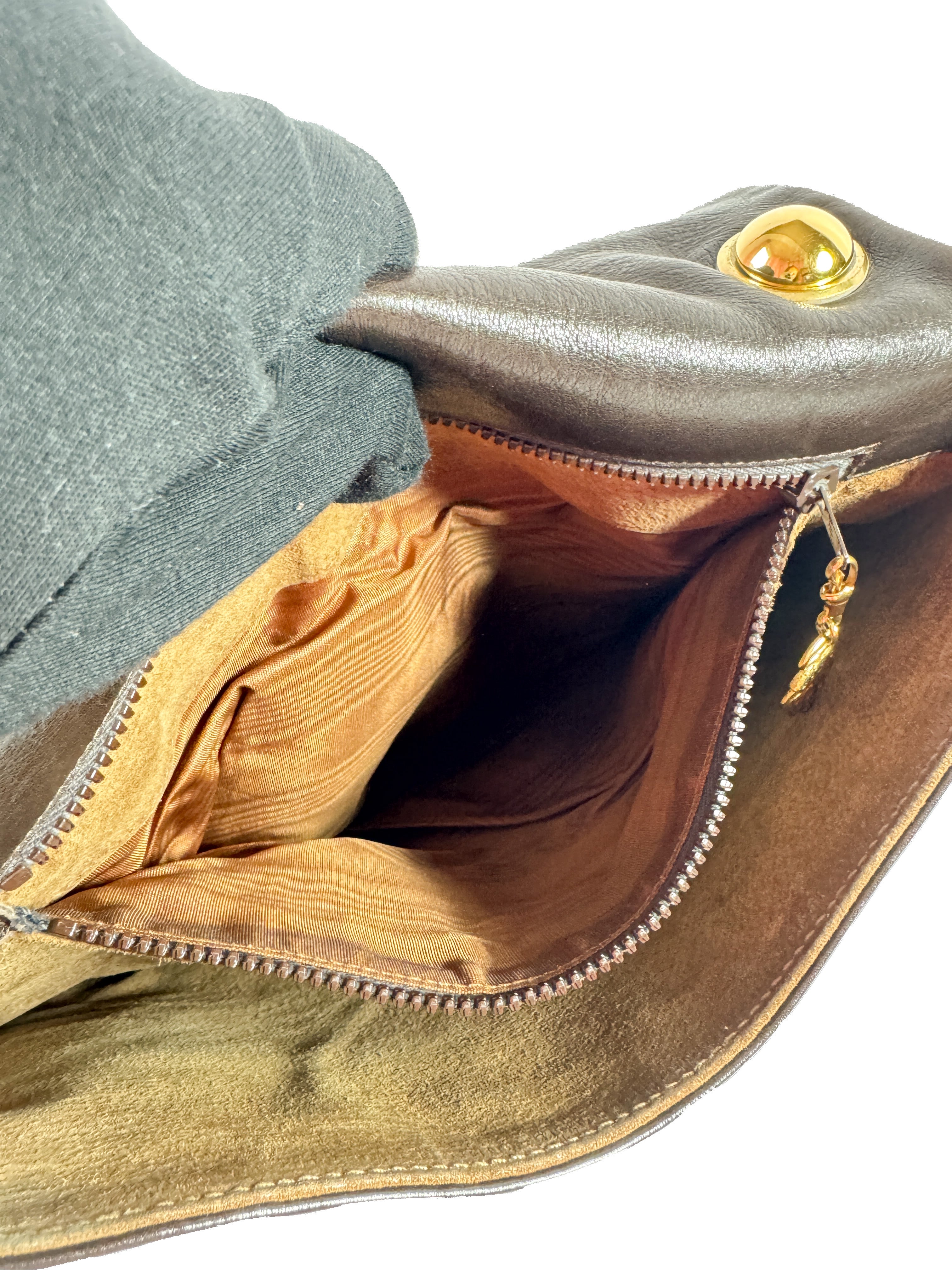 Gucci dark brown leather Blondie shoulder bag