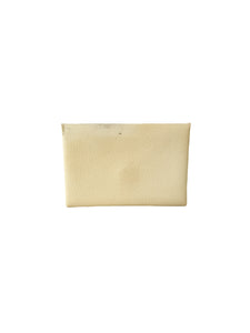 Hermès cream Calvi cardholder ZSI012DB