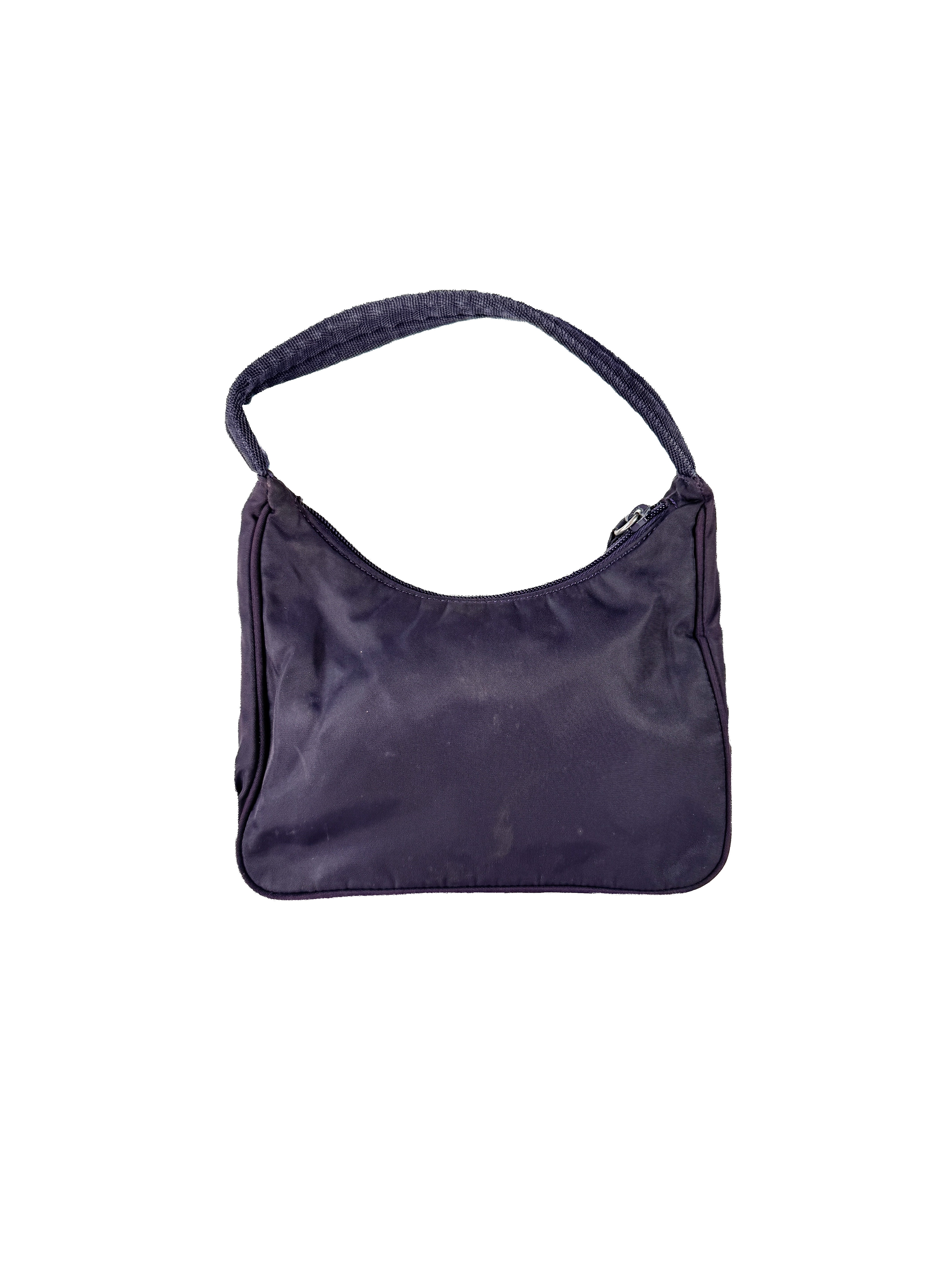 Prada purple nlyon vintage shoulder bag 36