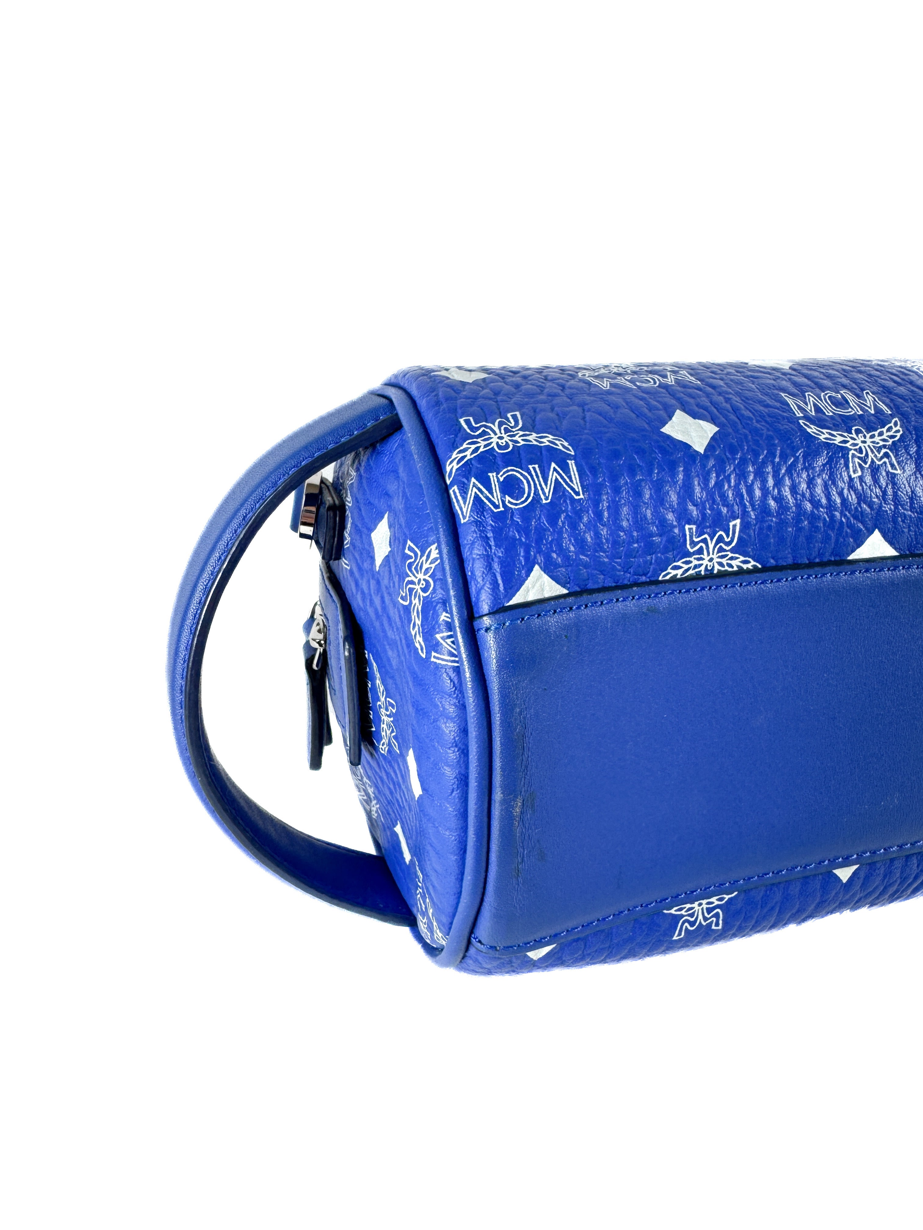 MCM blue Ottomar toiletry bag