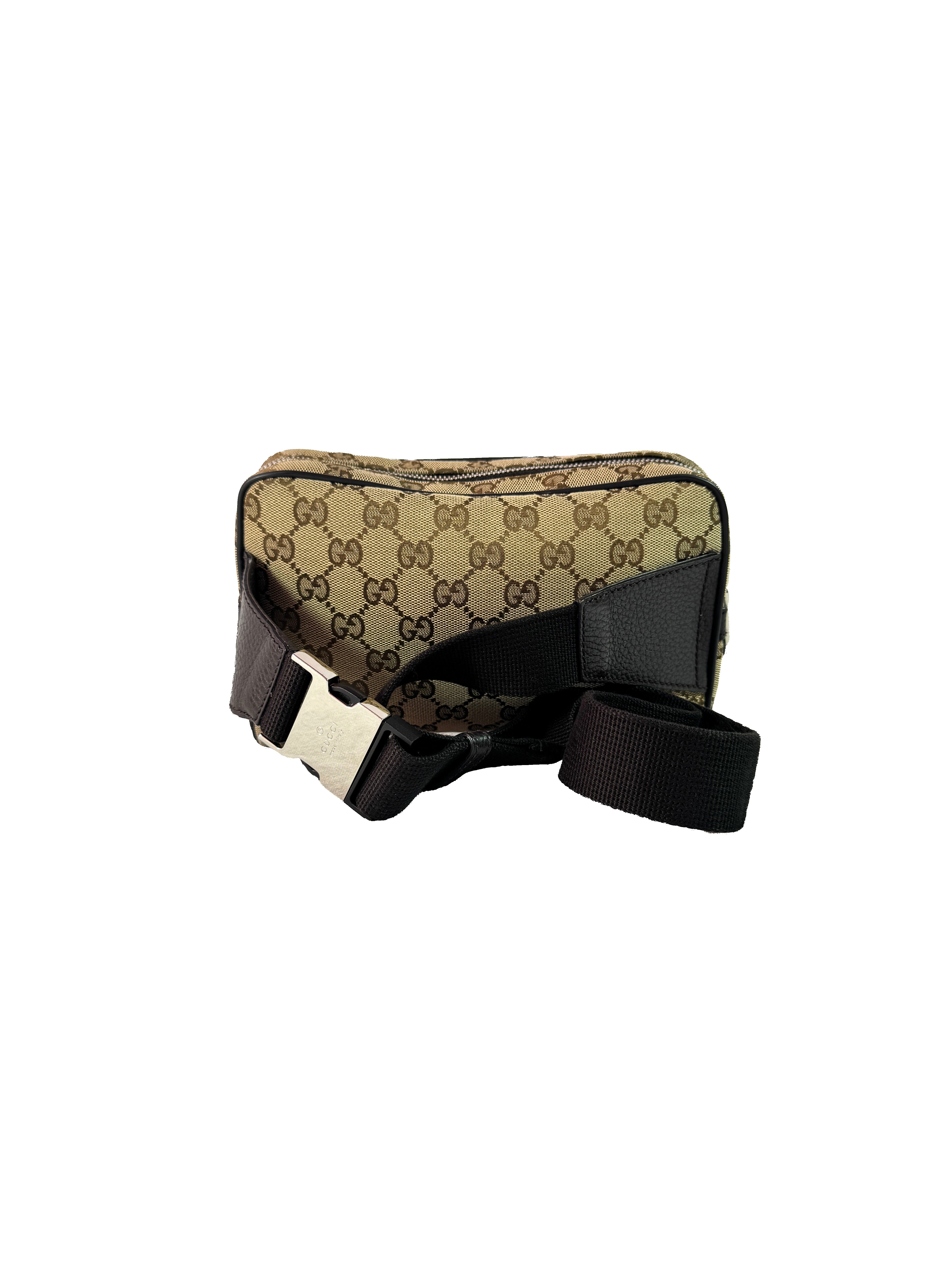 Gucci brown GG monogram waist belt bag 449174 527066