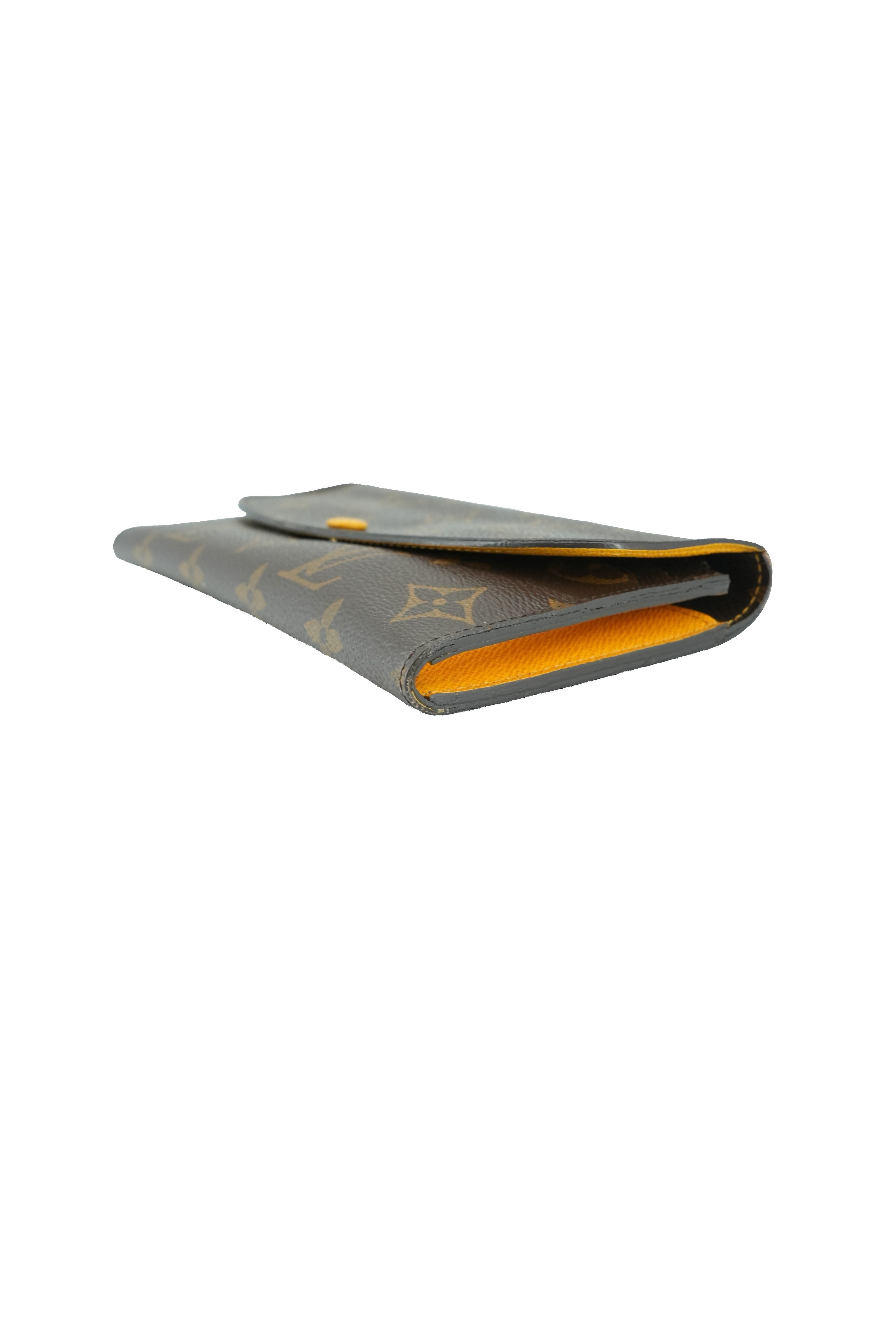 Louis Vuitton brown, yellow Emilie wallet CA4174