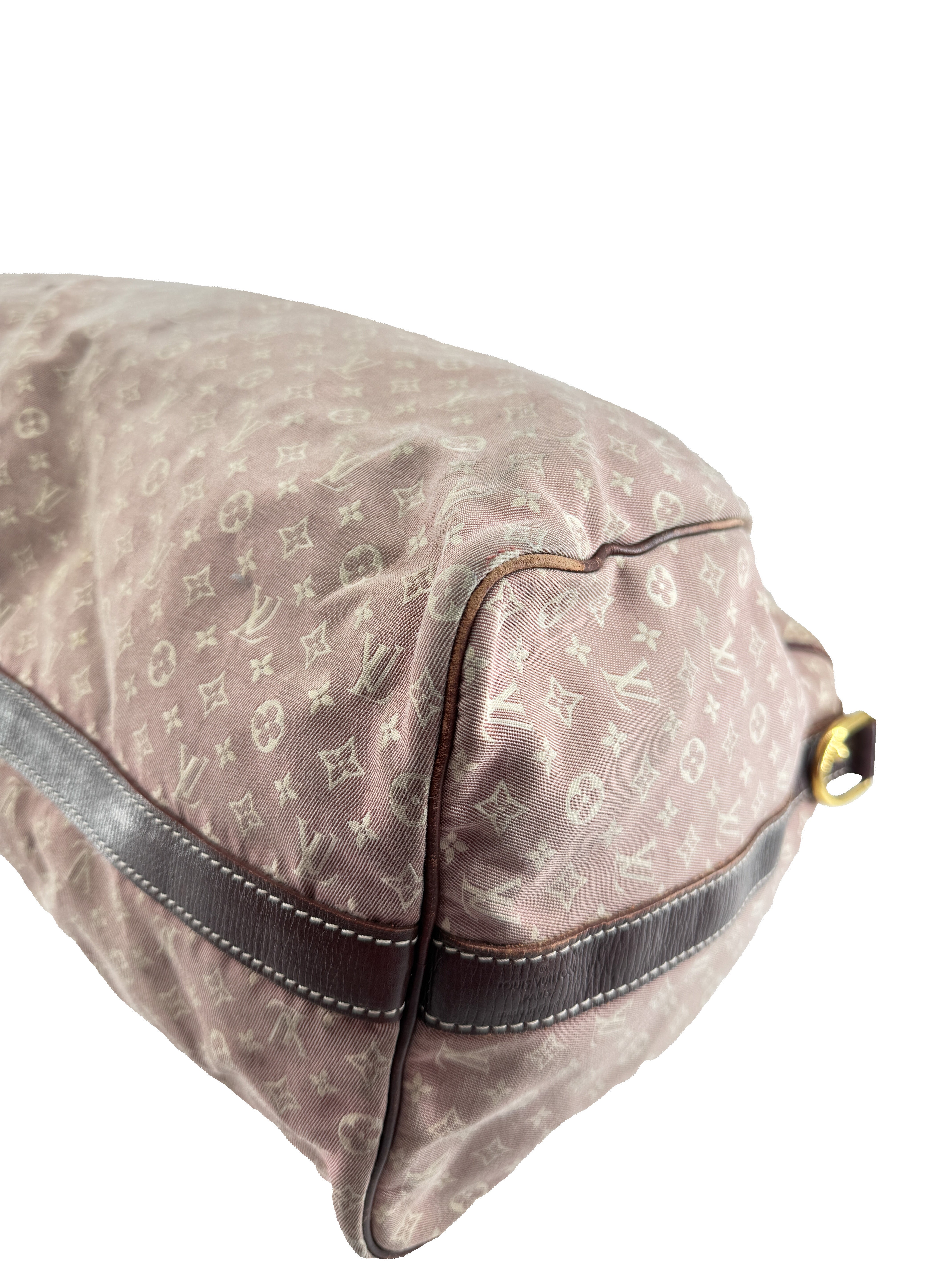 Louis Vuitton monogram Mini Lin burgundy Speedy 45 bandouliere DU4102