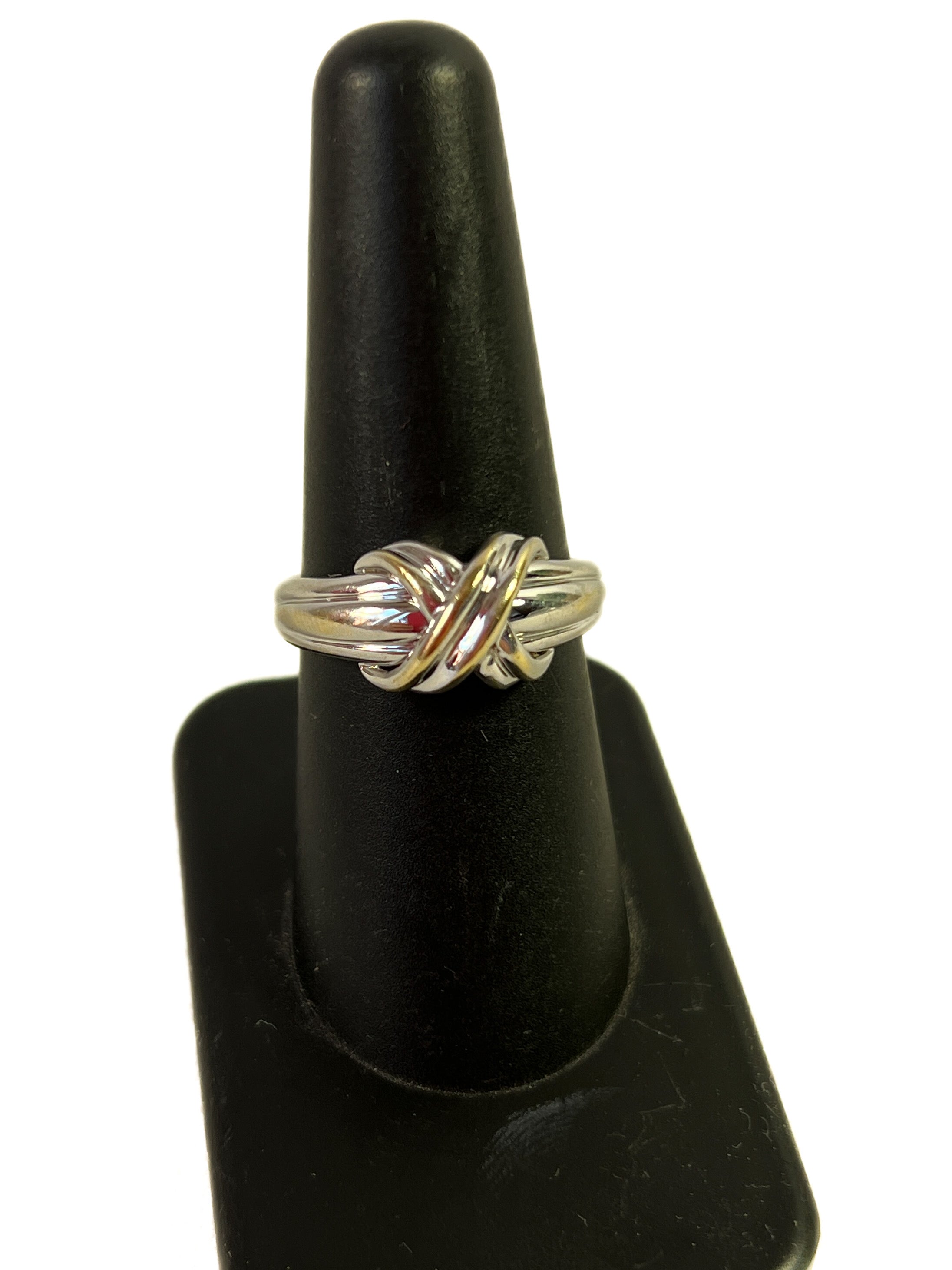 Tiffany & Co signature X 18k white gold ring