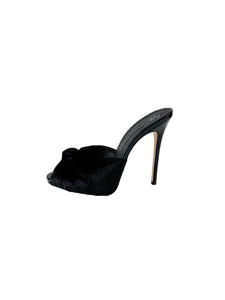 Giuseppe Zanotti black Bridget velvet mules size 37.5 BOX
