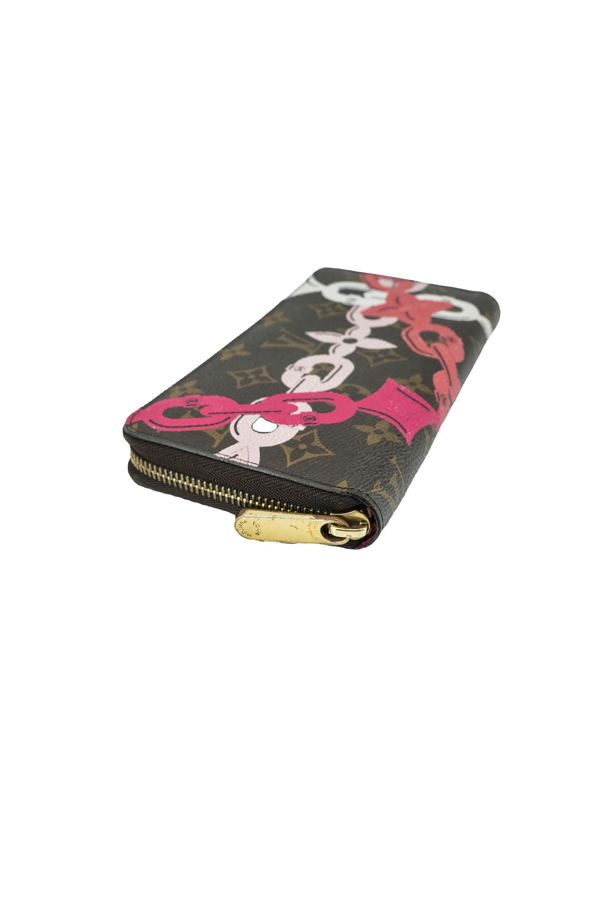 Louis Vuitton monogram Chain flower zippy wallet CA1136